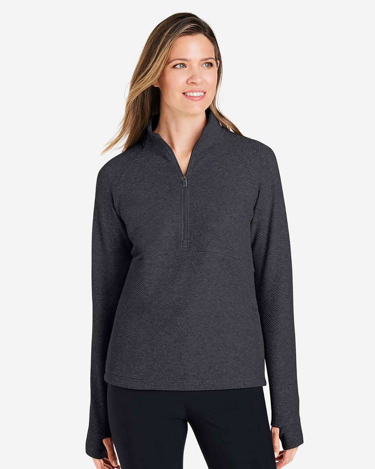 North End NE725W Women's Spirit Textured Quarter-Zip Pullover