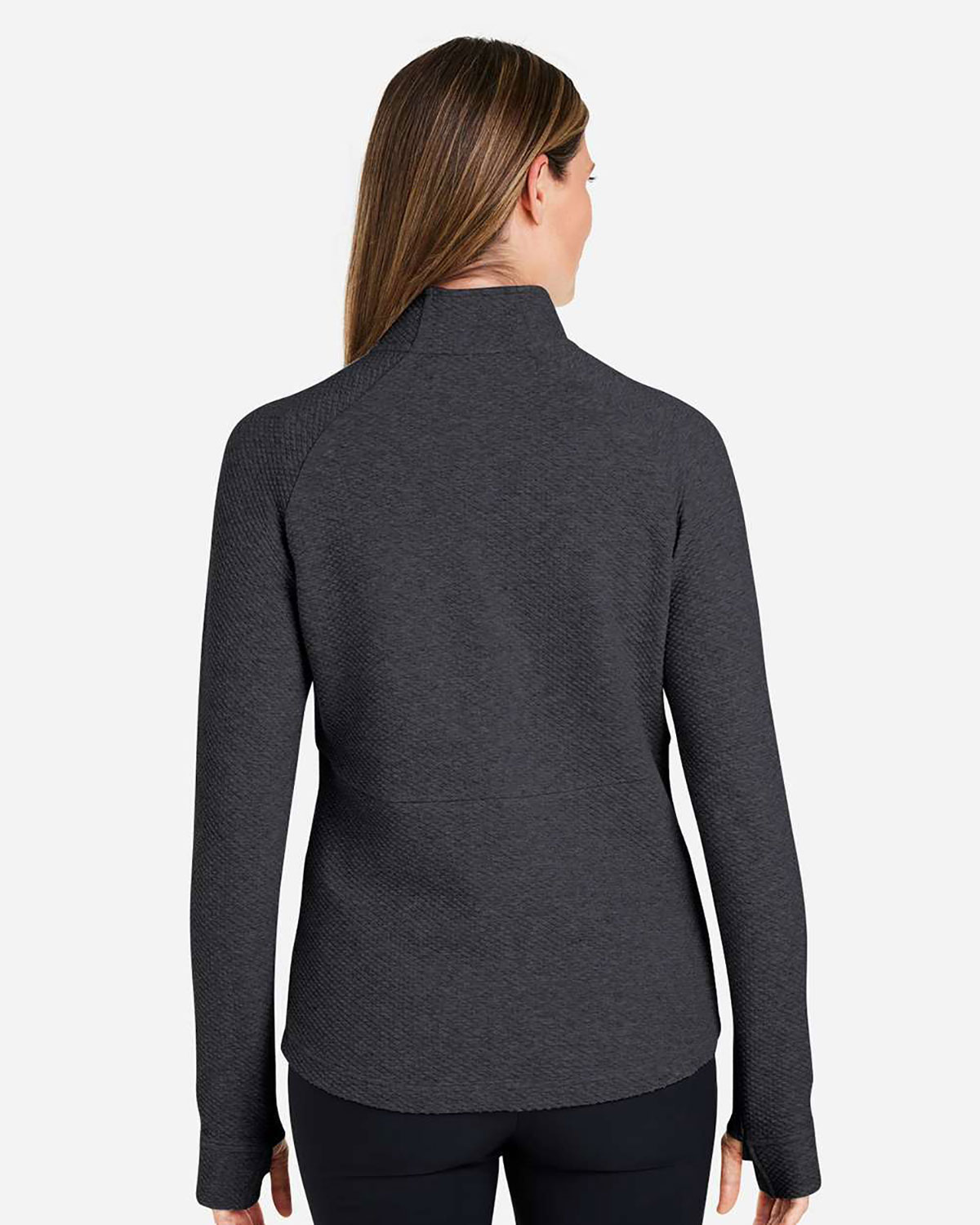 North End NE725W Women's Spirit Textured Quarter-Zip Pullover view 2