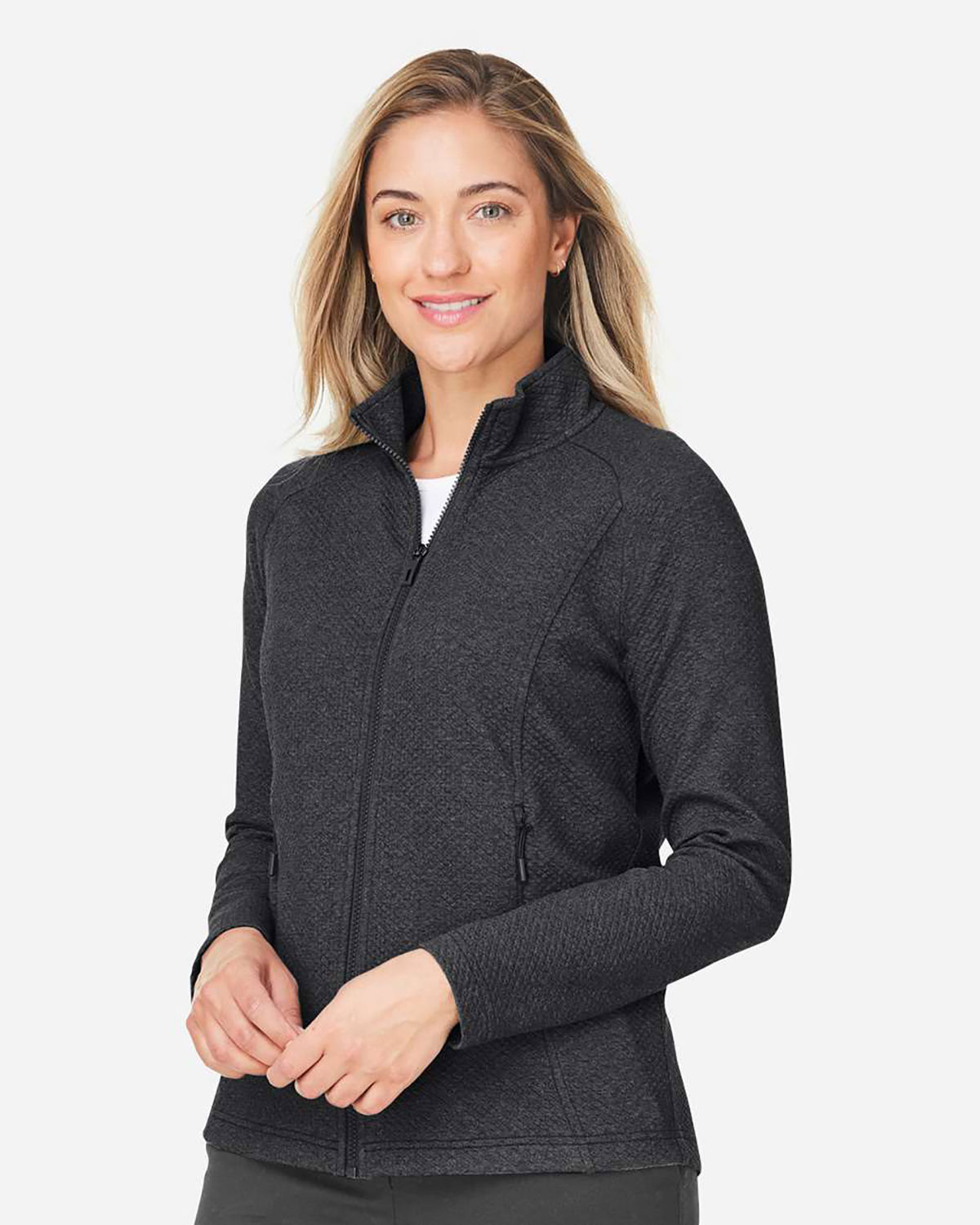 North End NE727W Women's Spirit Textured Full-Zip view 3