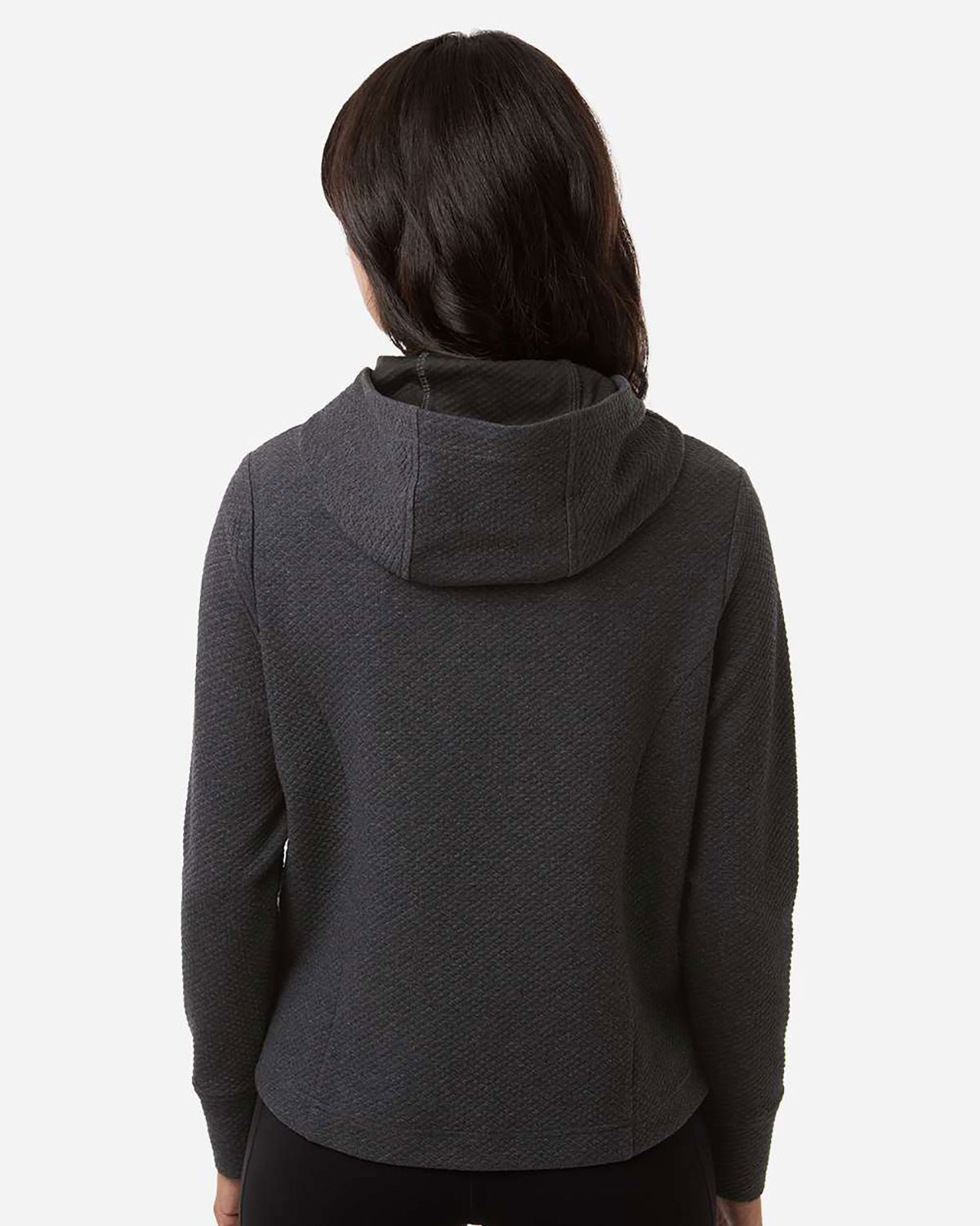 North End NE729W Women's Spirit Textured Hooded Pullover view 2