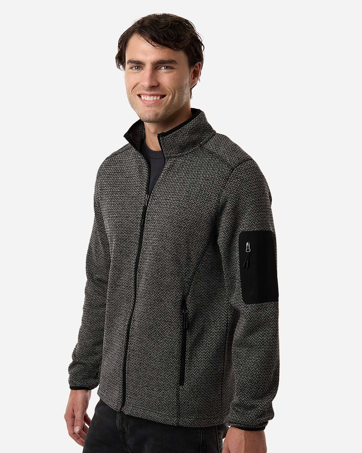 North End NE730 Men's Jasper Full-Zip Fleece Jacket view 3