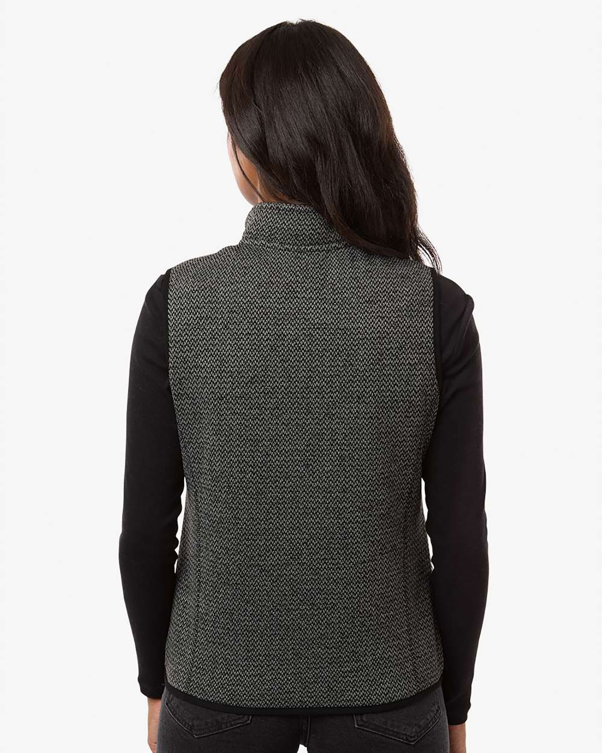 North End NE731W Women's Jasper Jacquard Fleece Vest view 2