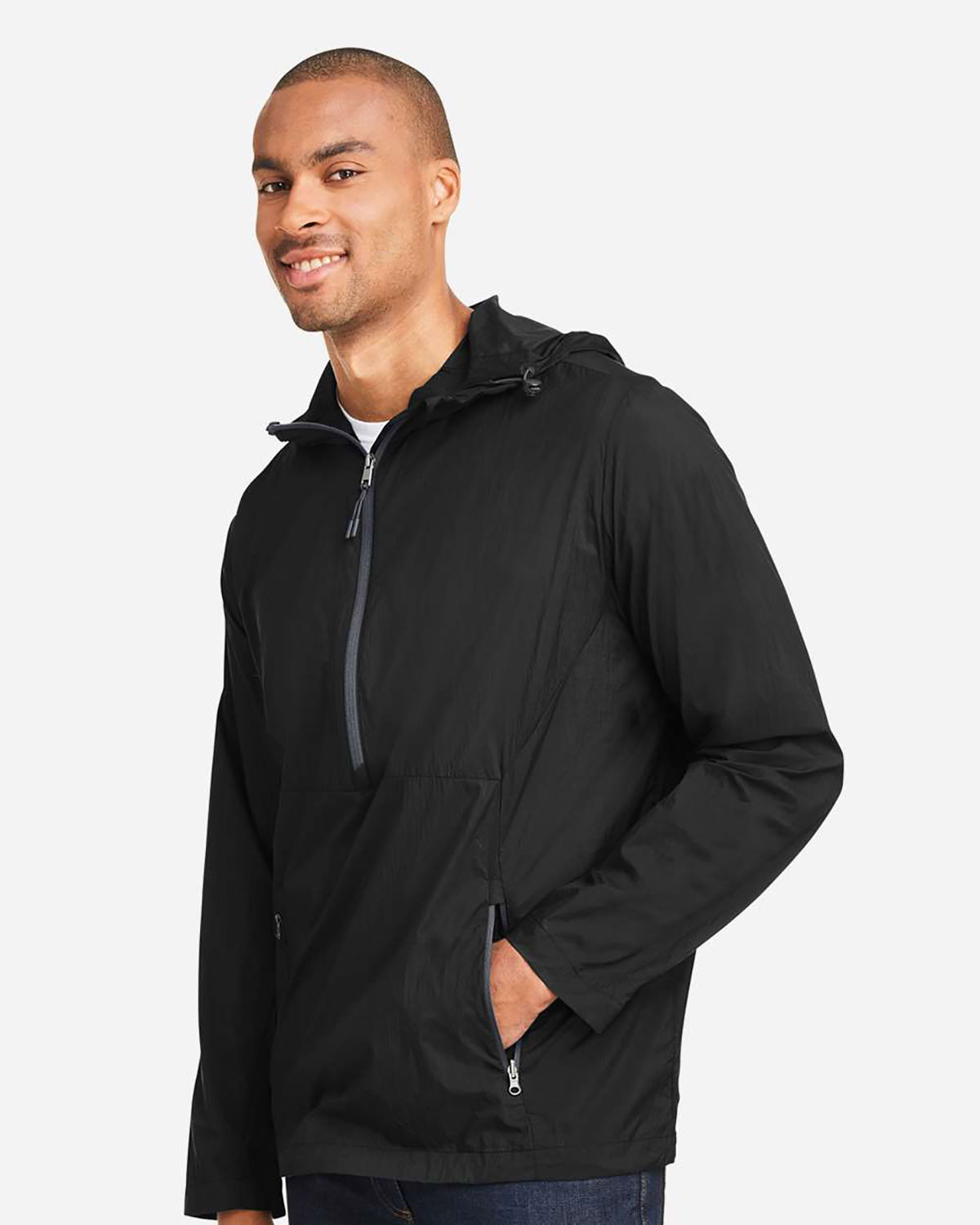 North End NE810 Men's Aura Lightweight Packable Anorak view 3