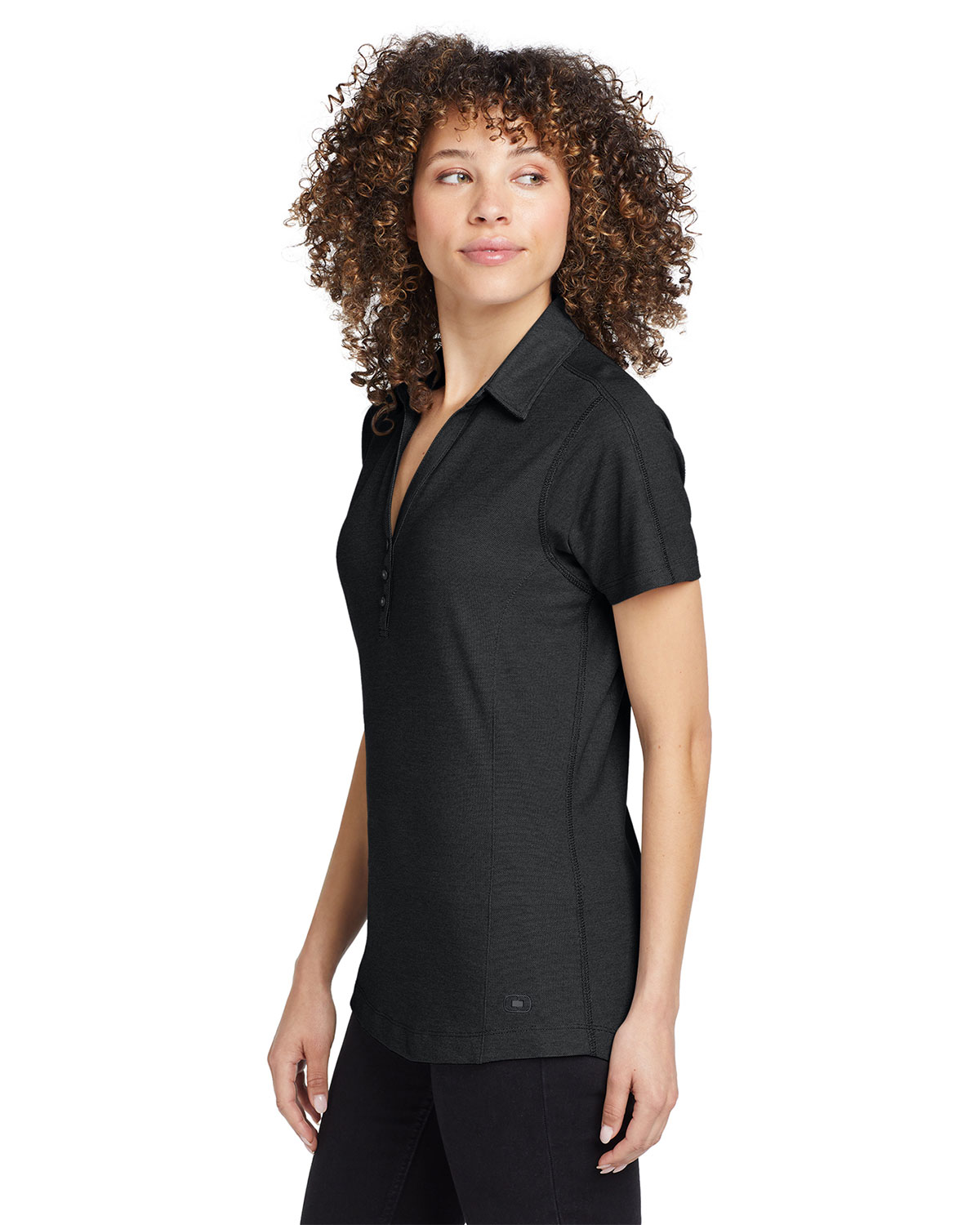 OGIO LOG126 Women's Onyx Polo view 3