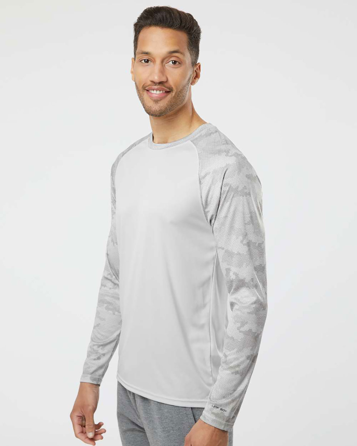 Paragon 216 Unisex Cayman Performance Camo Colorblocked Long Sleeve T-Shirt view 3