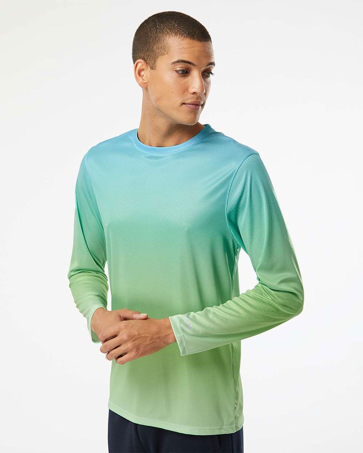 Paragon 225 Unisex Barbados Performance Pin Dot Long Sleeve T-Shirt view 3