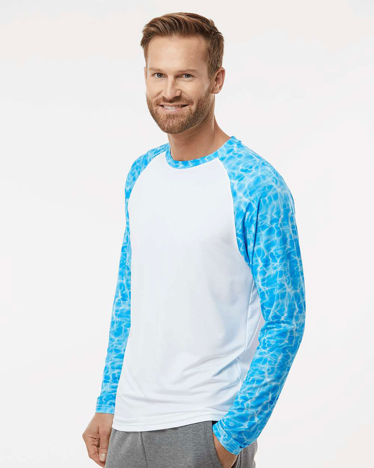 Paragon 231 Men's Panama Colorblocked Long Sleeve T-Shirt view 3