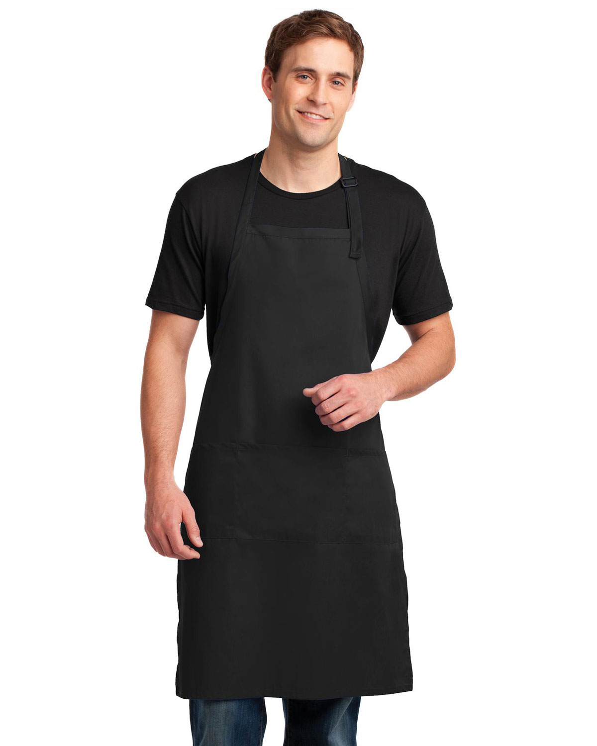 Port Authority A700 Easy Care Extra Long Bib Apron with Stain Release