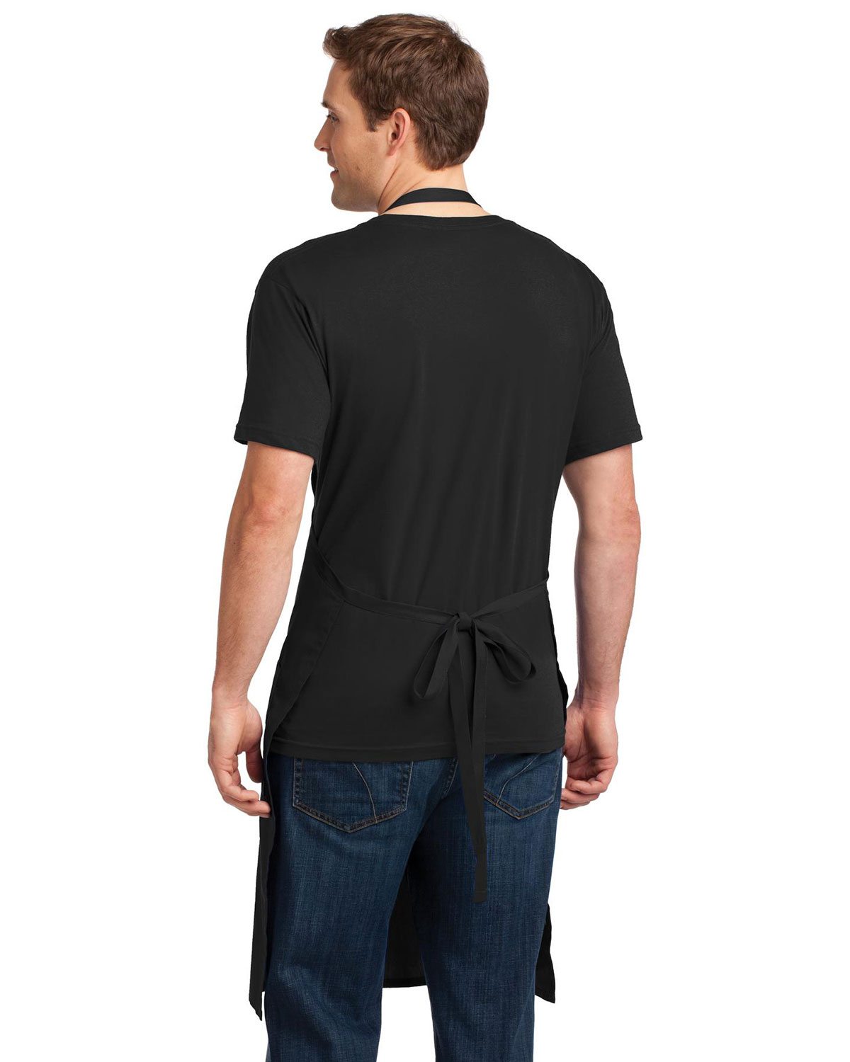 Port Authority A700 Easy Care Extra Long Bib Apron with Stain Release view 2