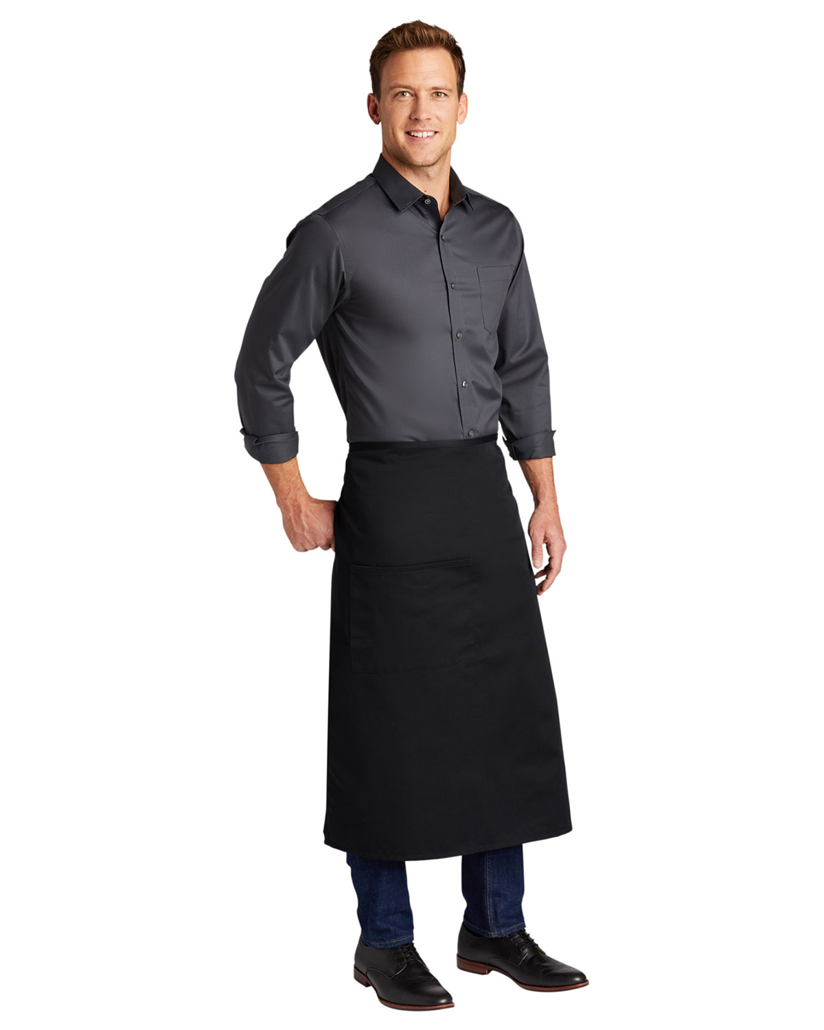 Port Authority A701 Easy Care Full Bistro Apron with Stain Release view 3
