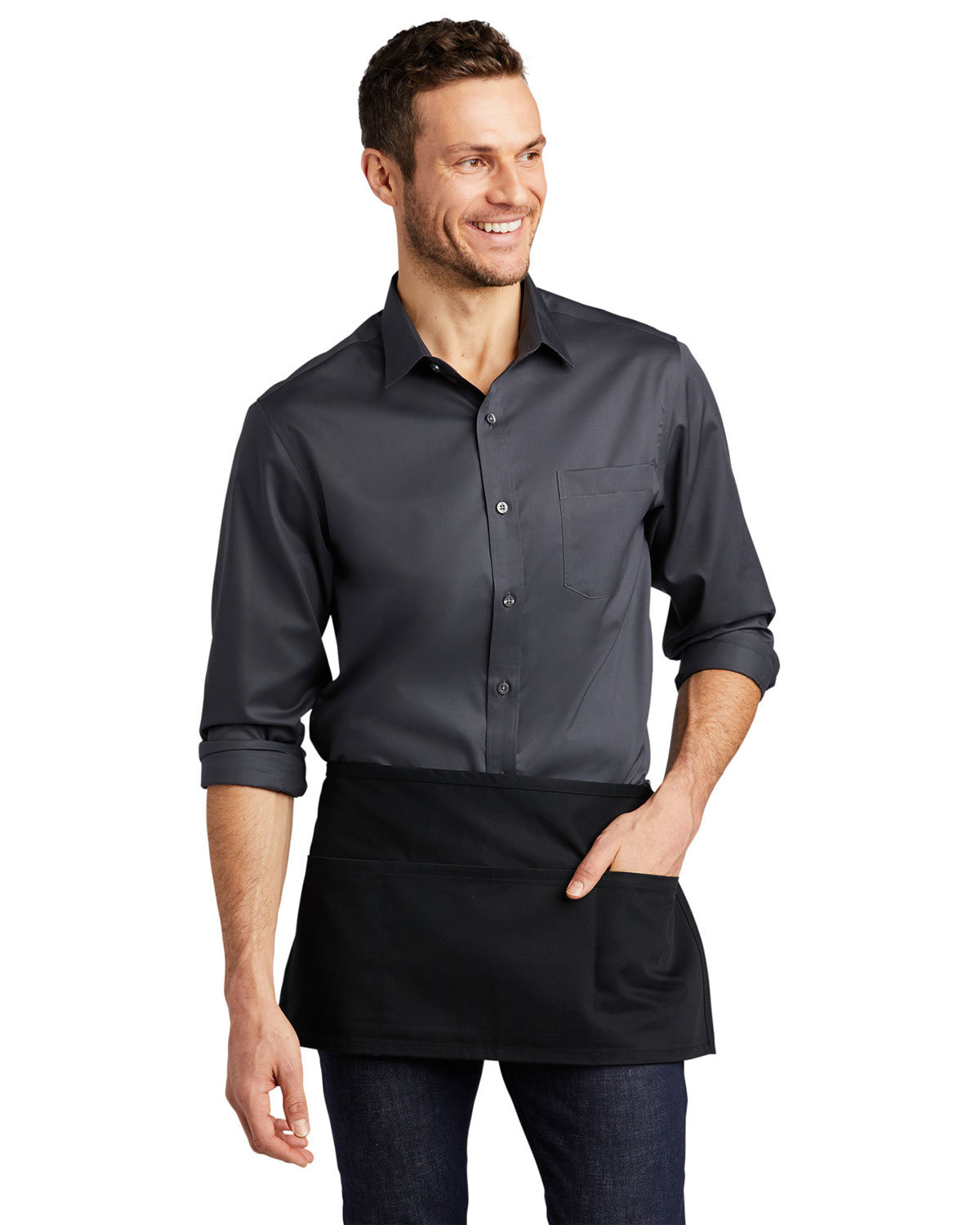 Port Authority A707 Easy Care Reversible Waist Apron with Stain Release