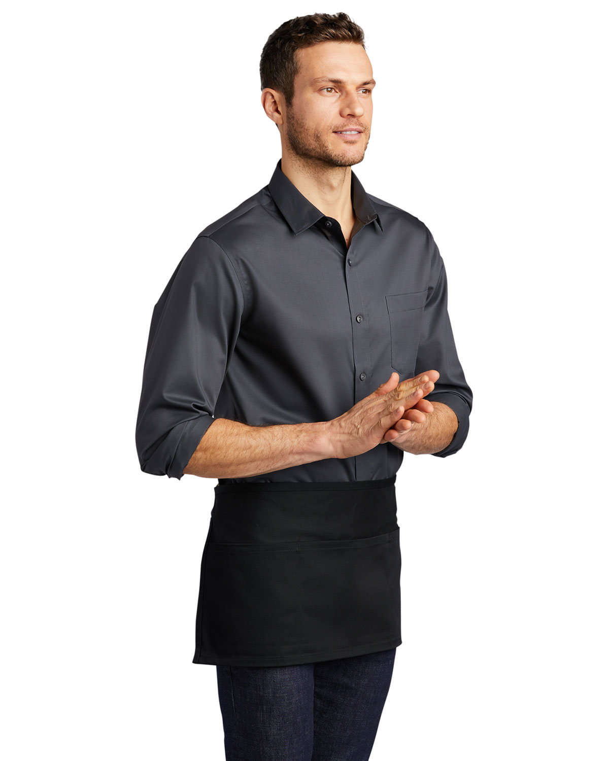 Port Authority A707 Easy Care Reversible Waist Apron with Stain Release view 3