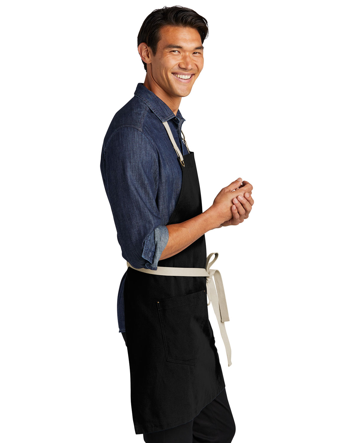 Port Authority A815 Canvas Full-Length Two-Pocket Apron view 3