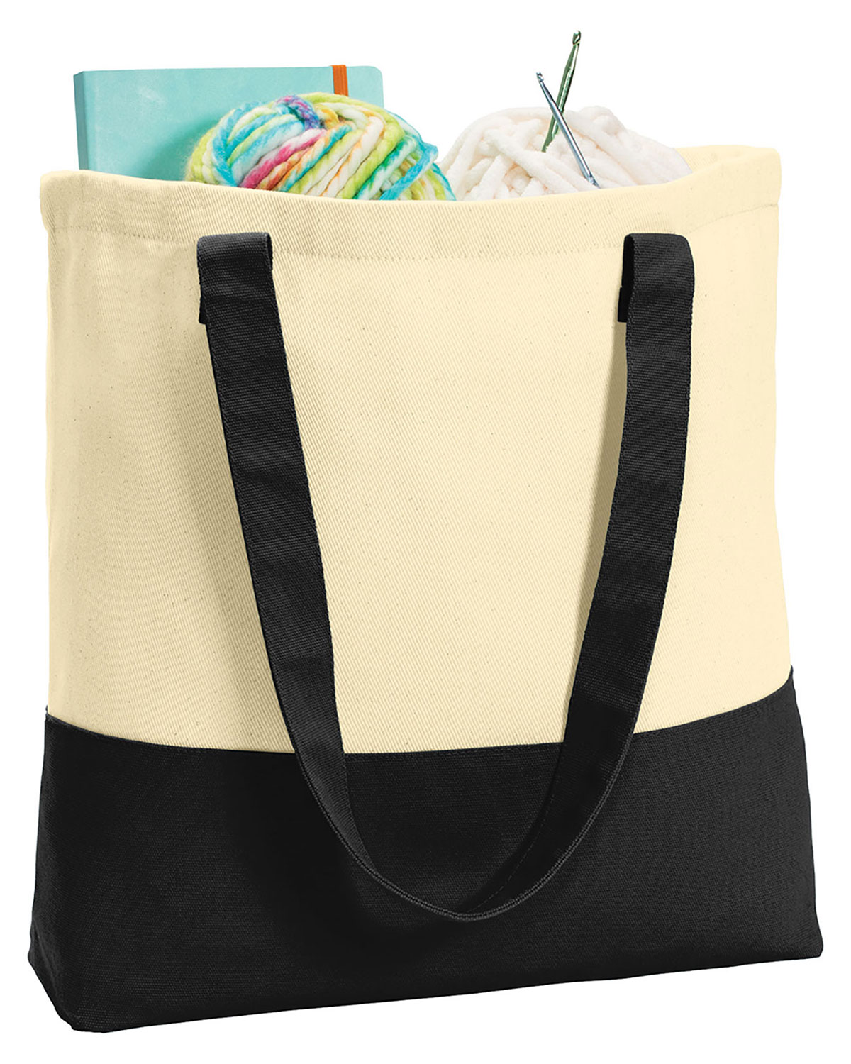 Port Authority BG414 Colorblock Cotton Tote view 3