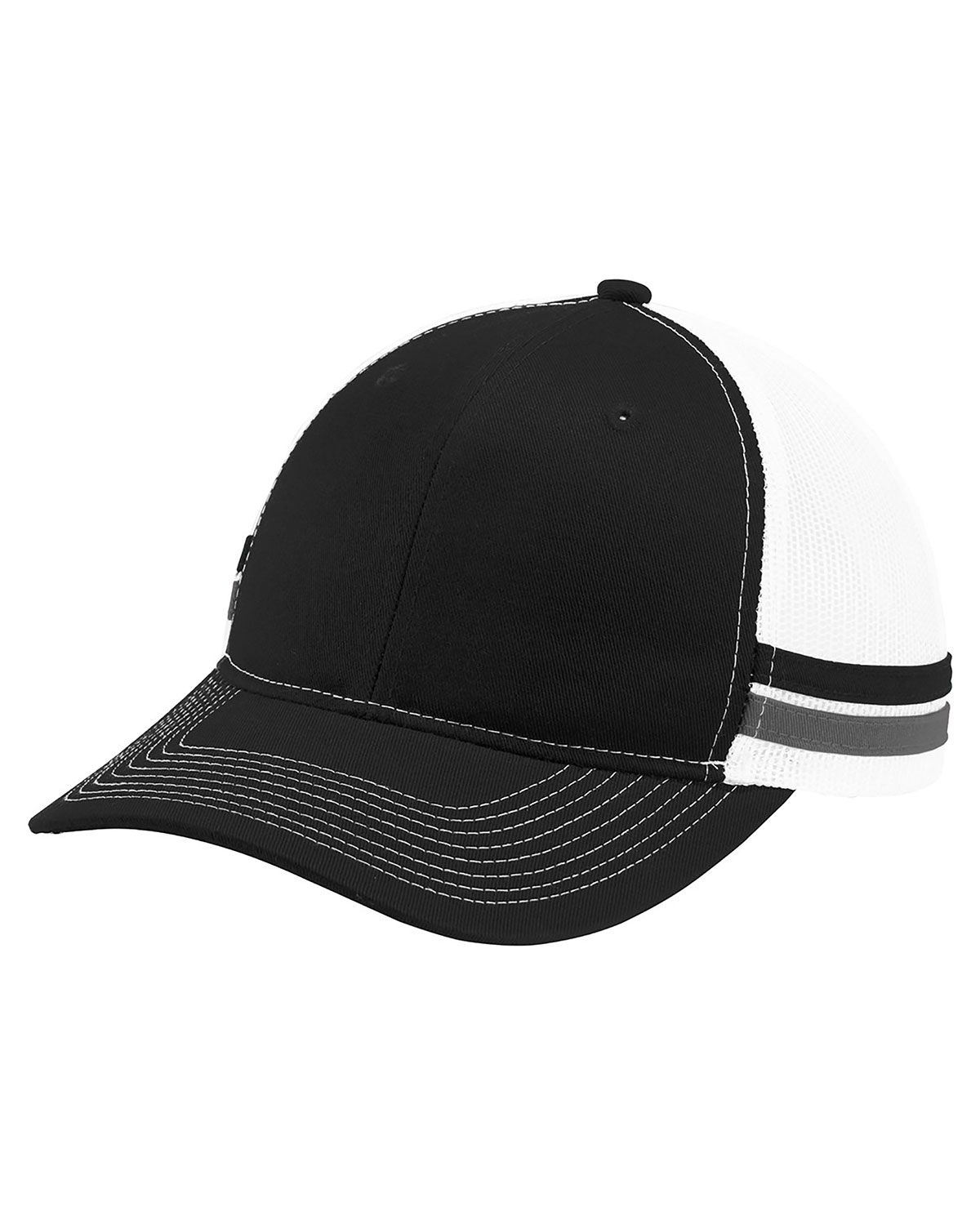 Port Authority C113 Two-Stripe Snapback Trucker Cap