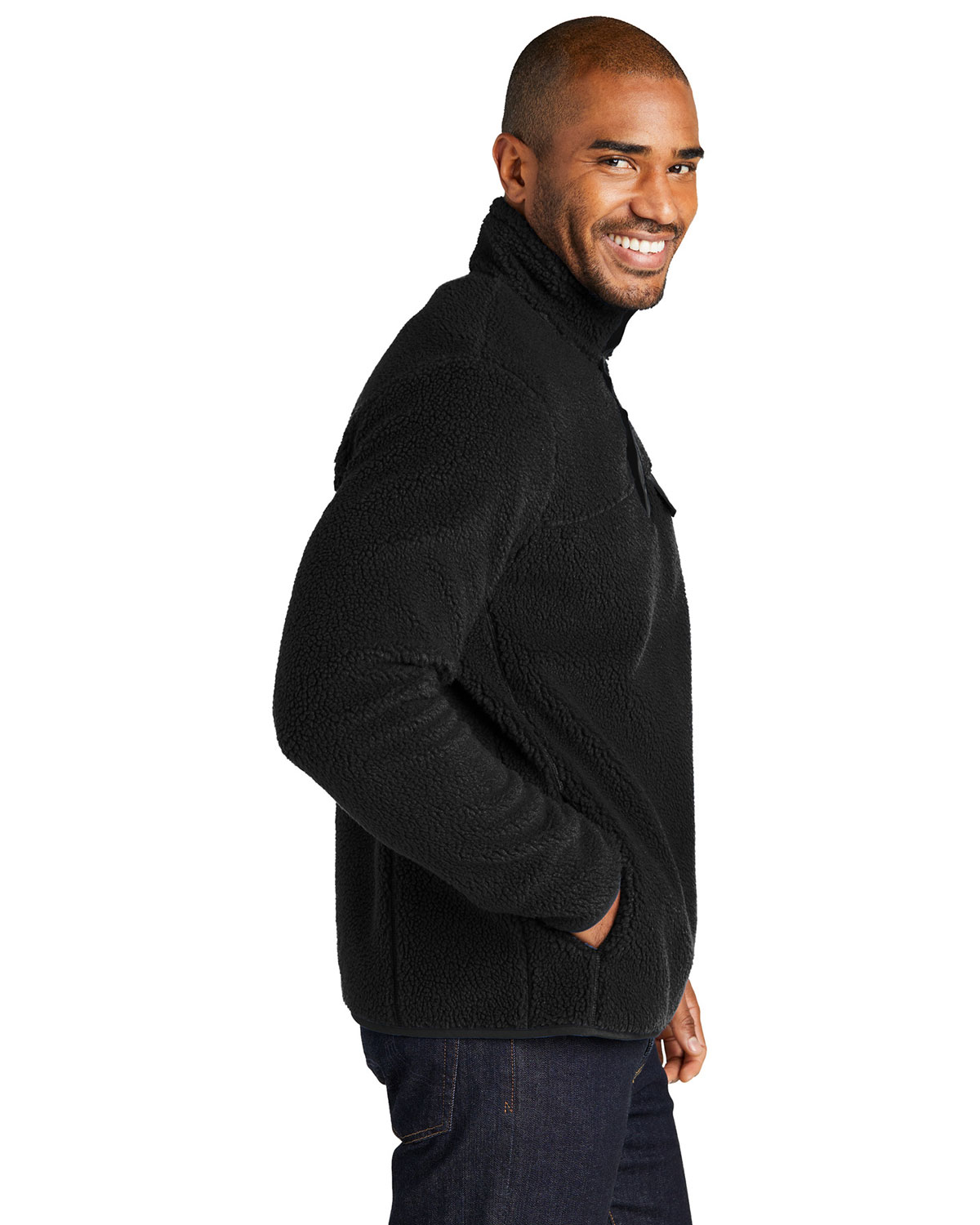 Port Authority F140 Camp Fleece Snap Pullover view 3