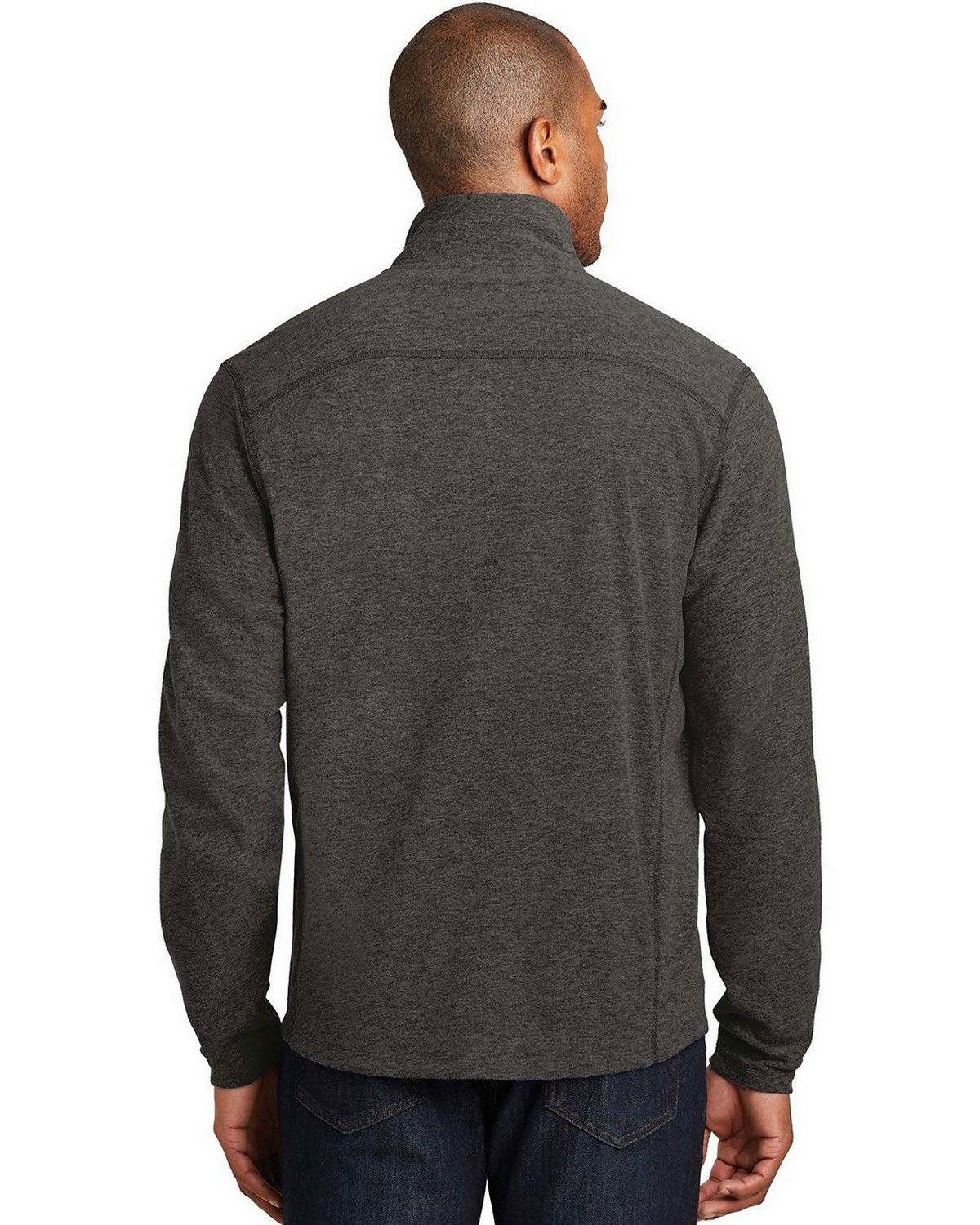 Port Authority F235 Heather Microfleece Full-Zip Jacket view 2