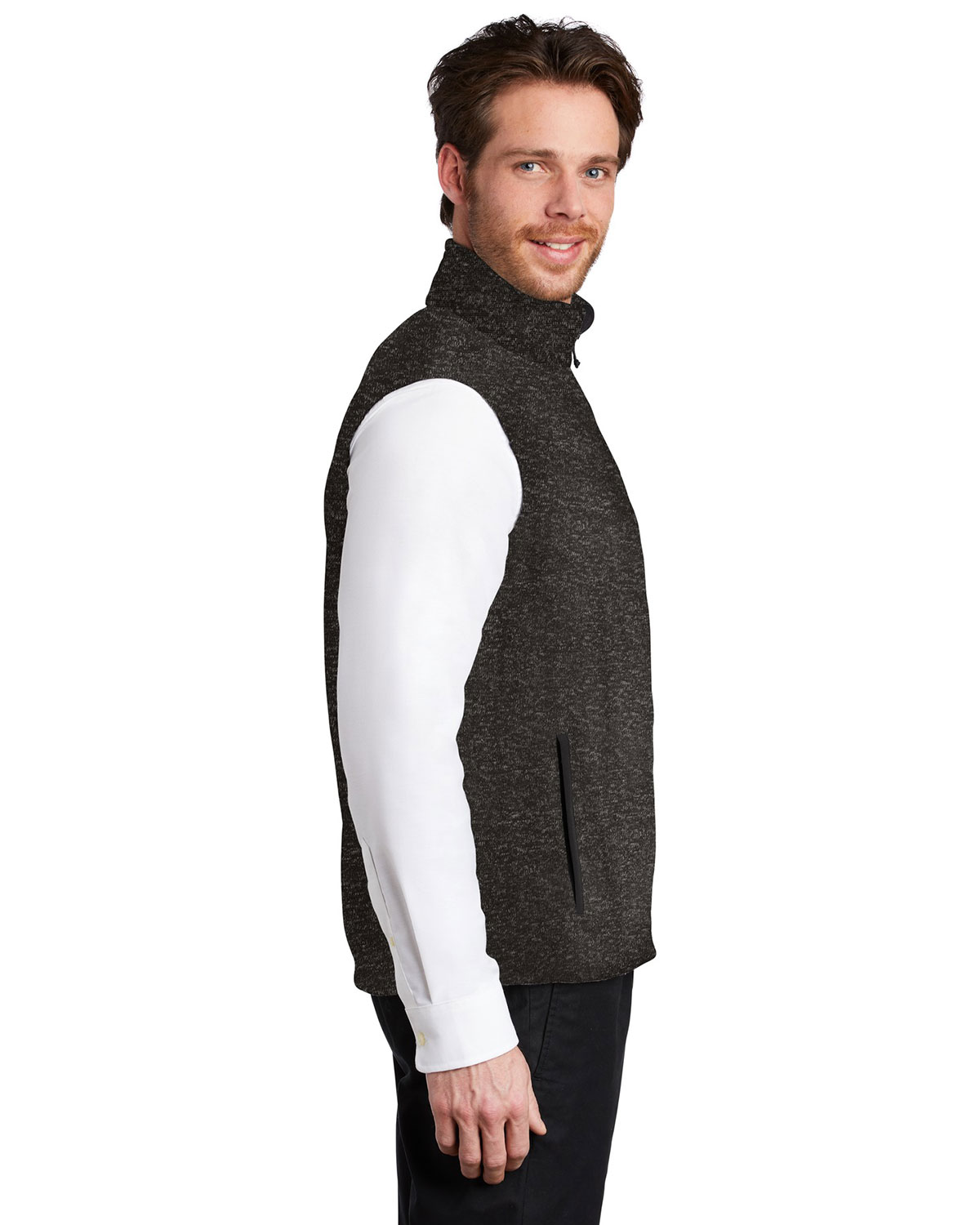 Port Authority F236 Sweater Fleece Vest view 3