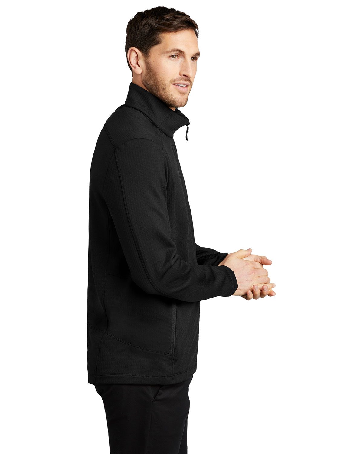 Port Authority F239 Grid Fleece Jacket view 3