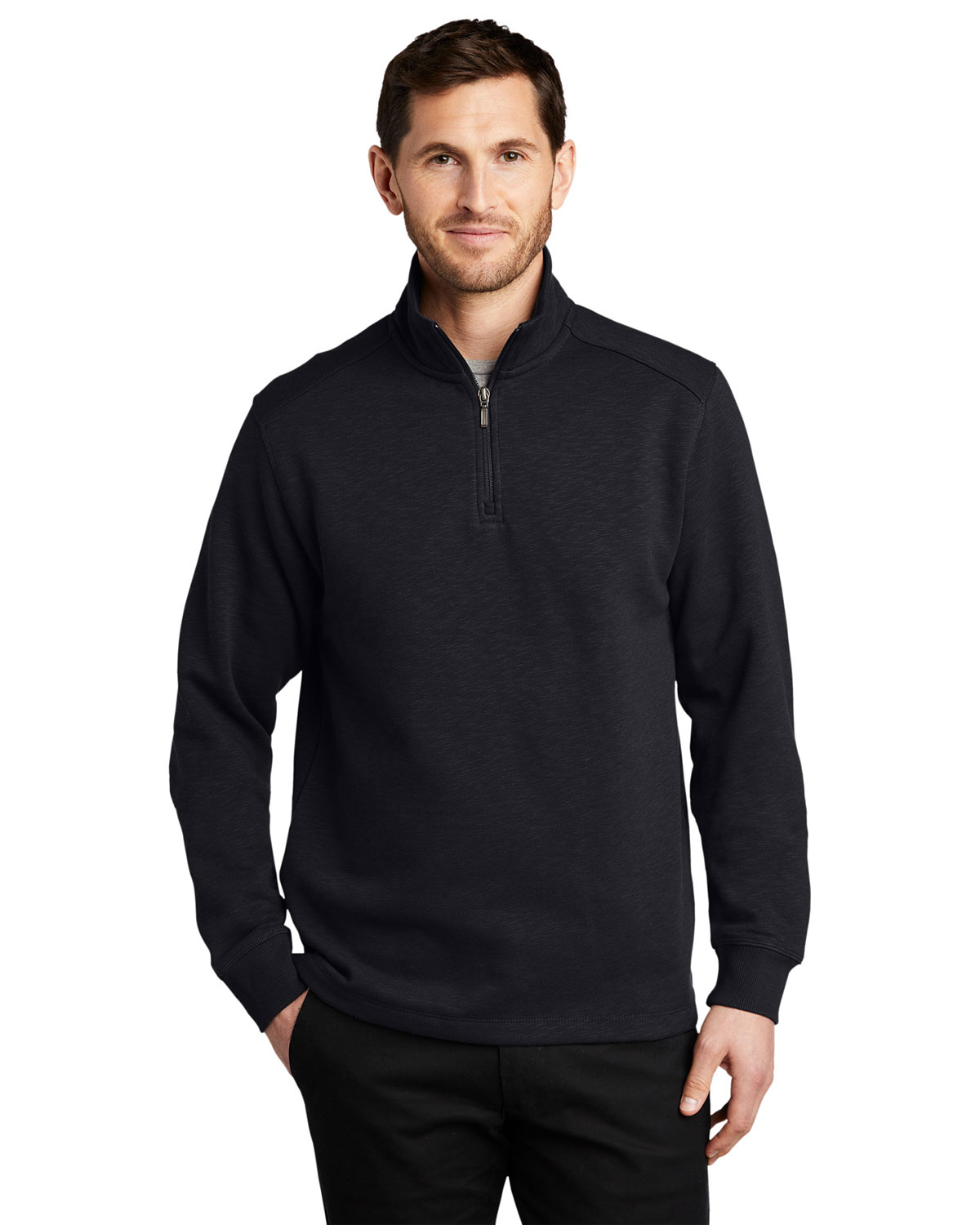 Port Authority F295 Slub Fleece 1/4-Zip Pullover