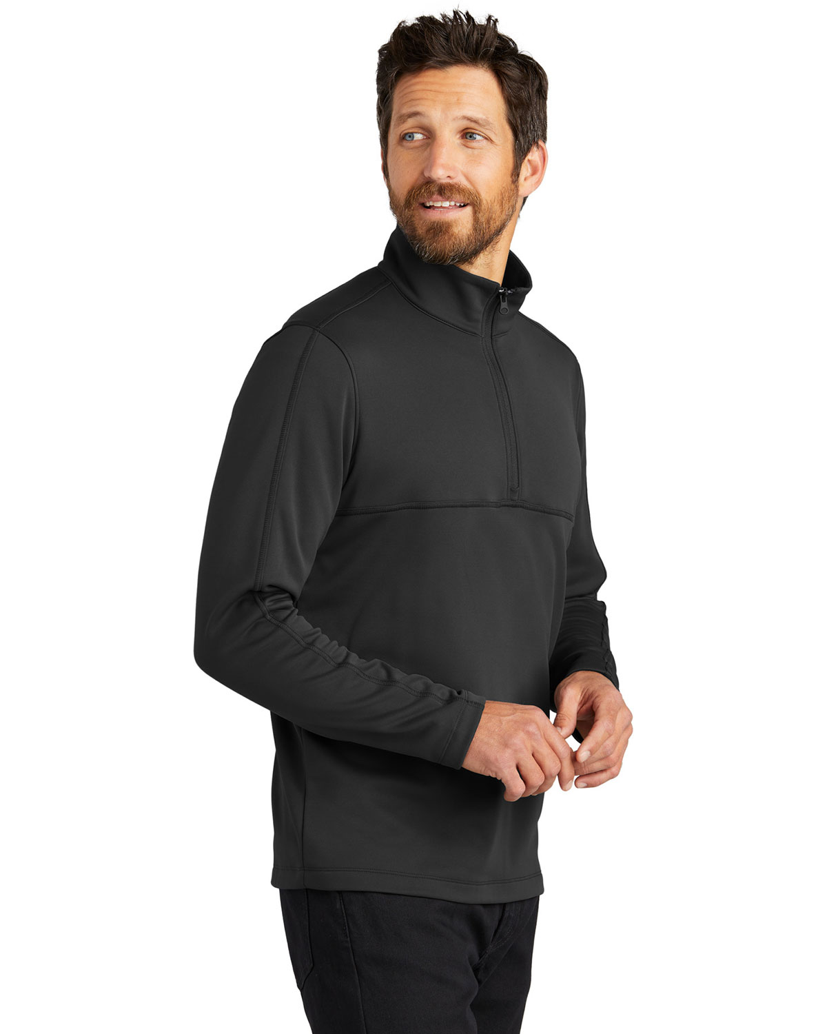 Port Authority F804 Smooth Fleece 1/4-Zip view 3
