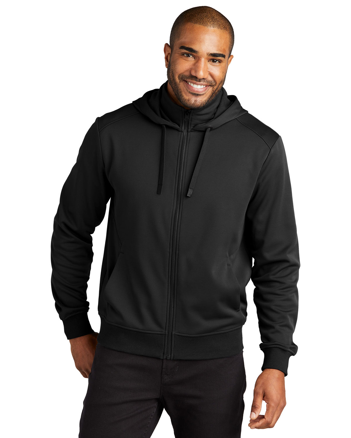 Port Authority F814 Smooth Fleece Hooded Jacket