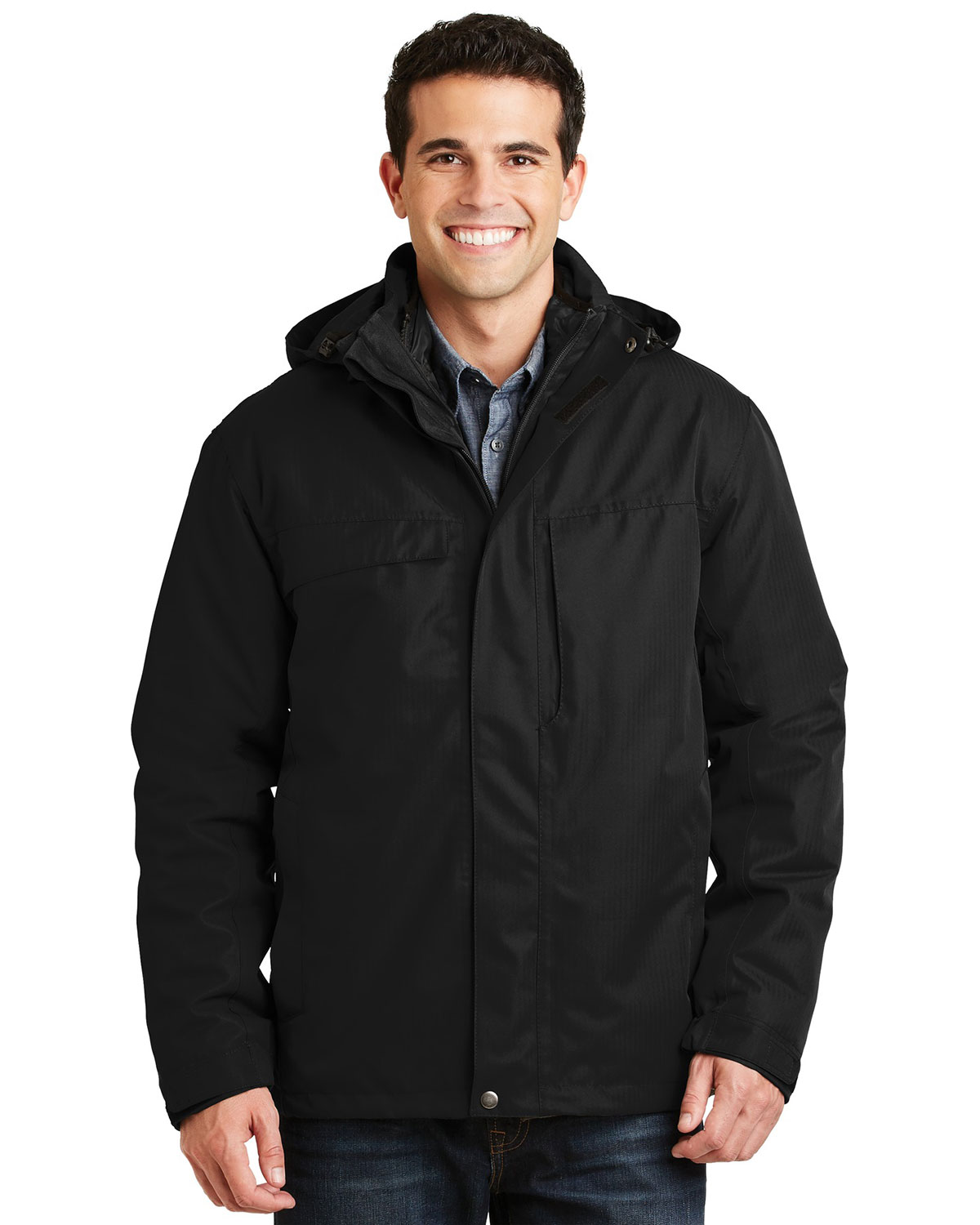 Port Authority J302 Herringbone 3-in-1 Parka