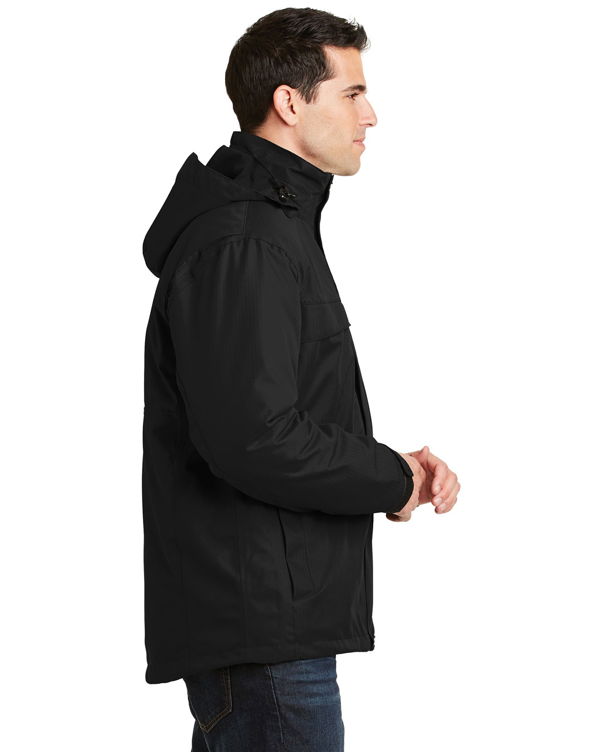 Port Authority J302 Herringbone 3-in-1 Parka view 3
