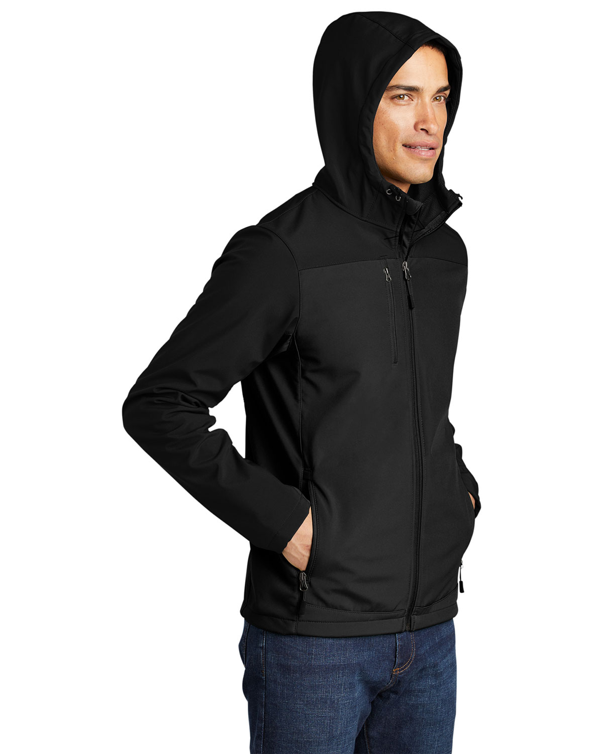 Port Authority J335 Hooded Core Soft Shell Jacket view 3