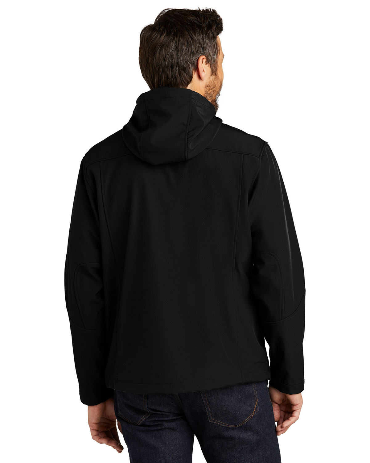 Port Authority J706 Textured Hooded Soft Shell Jacket view 2