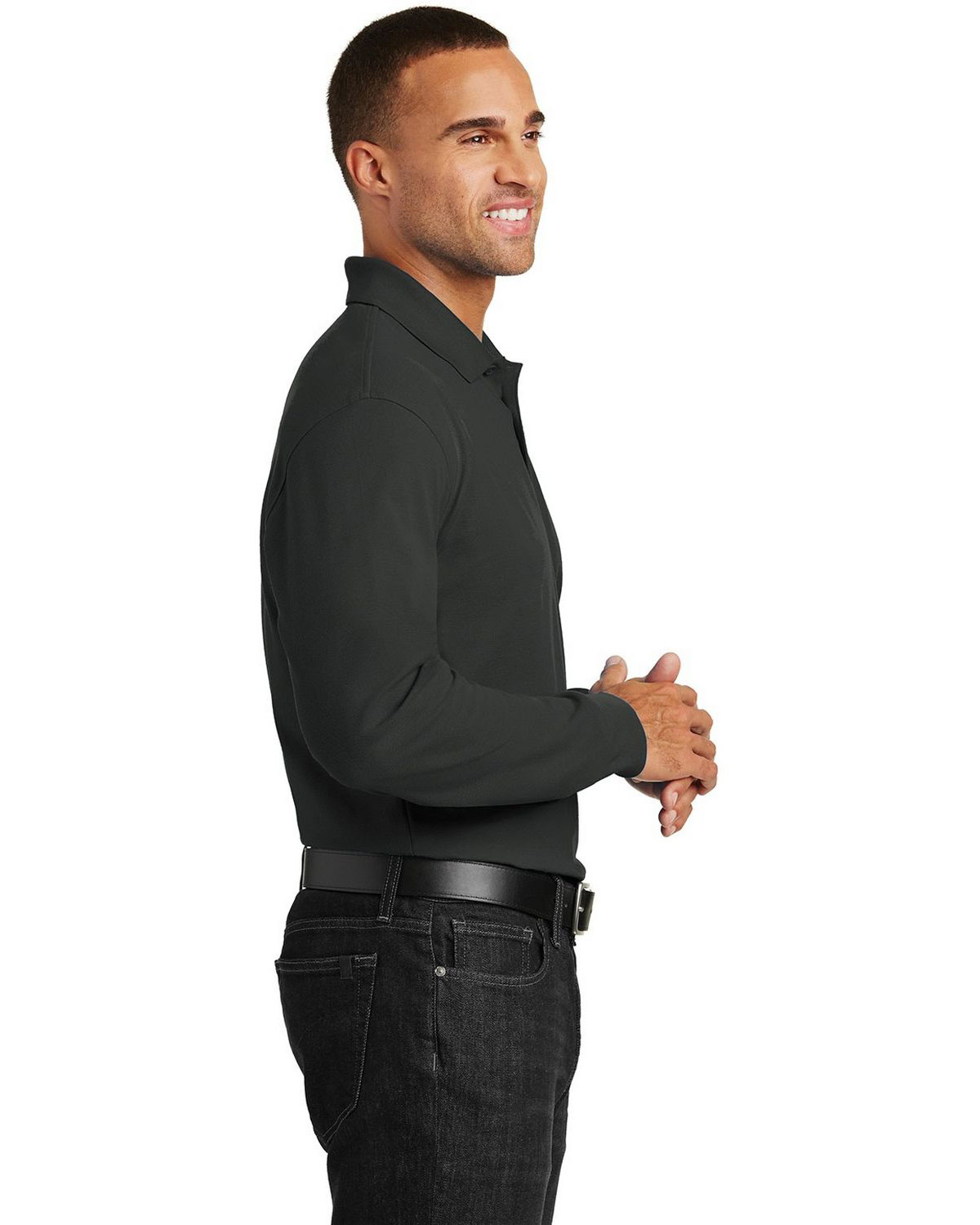 Port Authority K100LS Long Sleeve Core Classic Pique Polo view 3