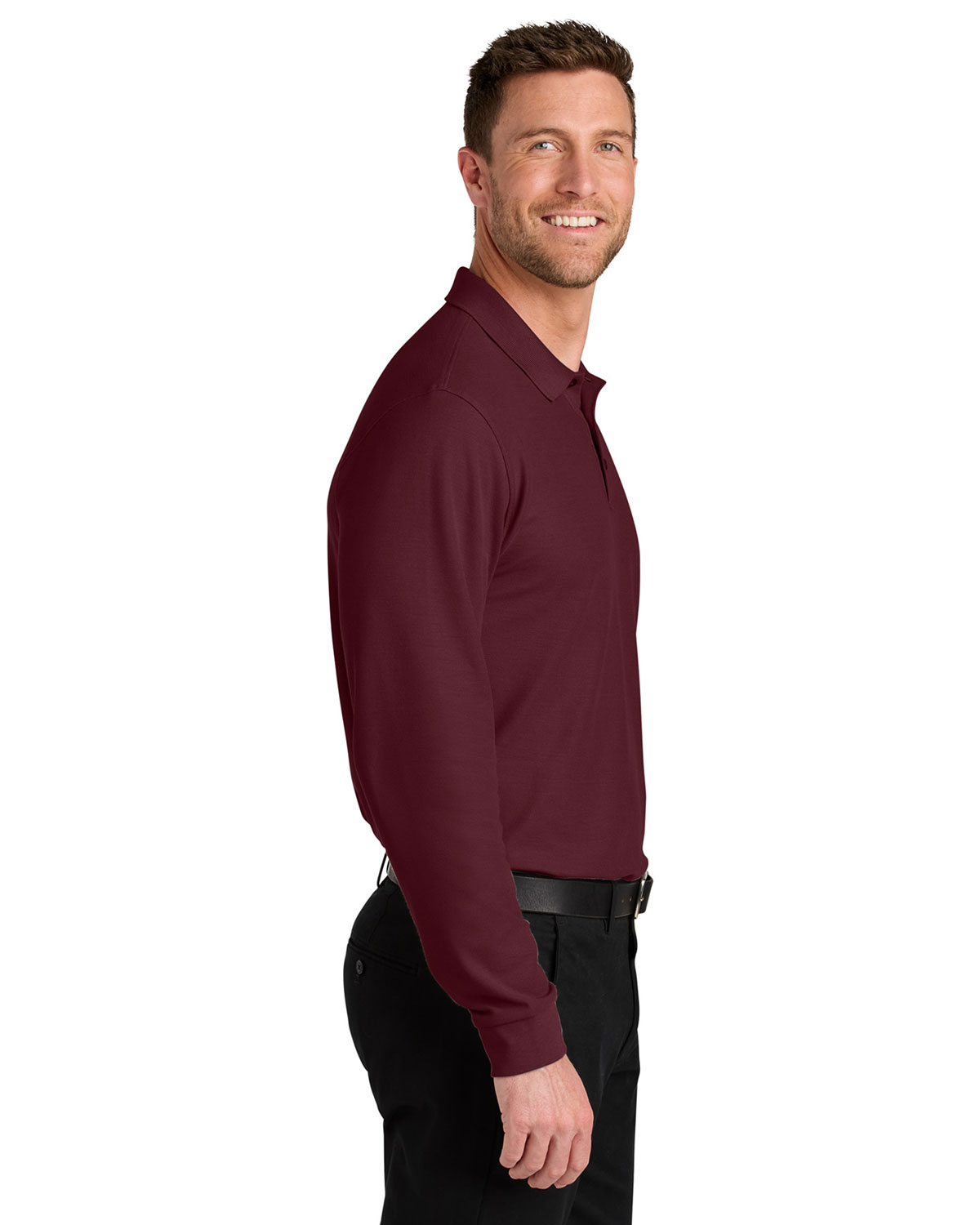 Port Authority K200LS Wearever Signature Pique Long Sleeve Polo view 3
