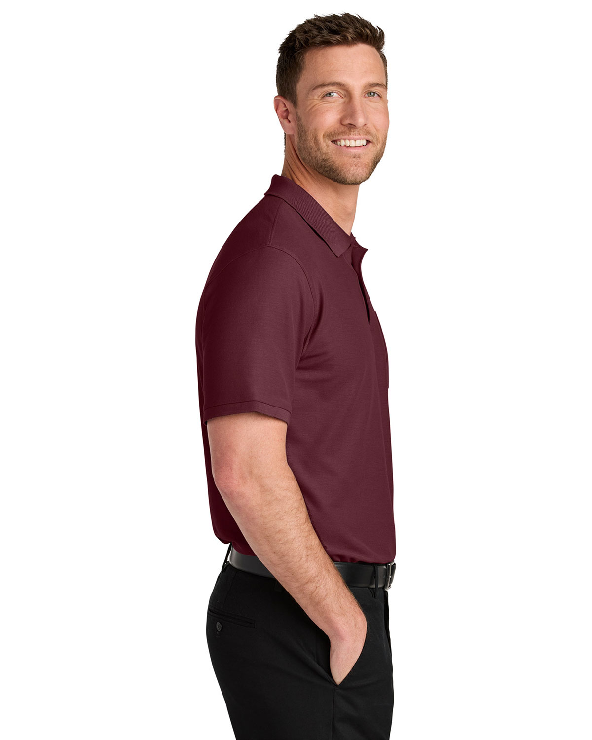 Port Authority K200P Wearever Signature Pique Pocket Polo view 3