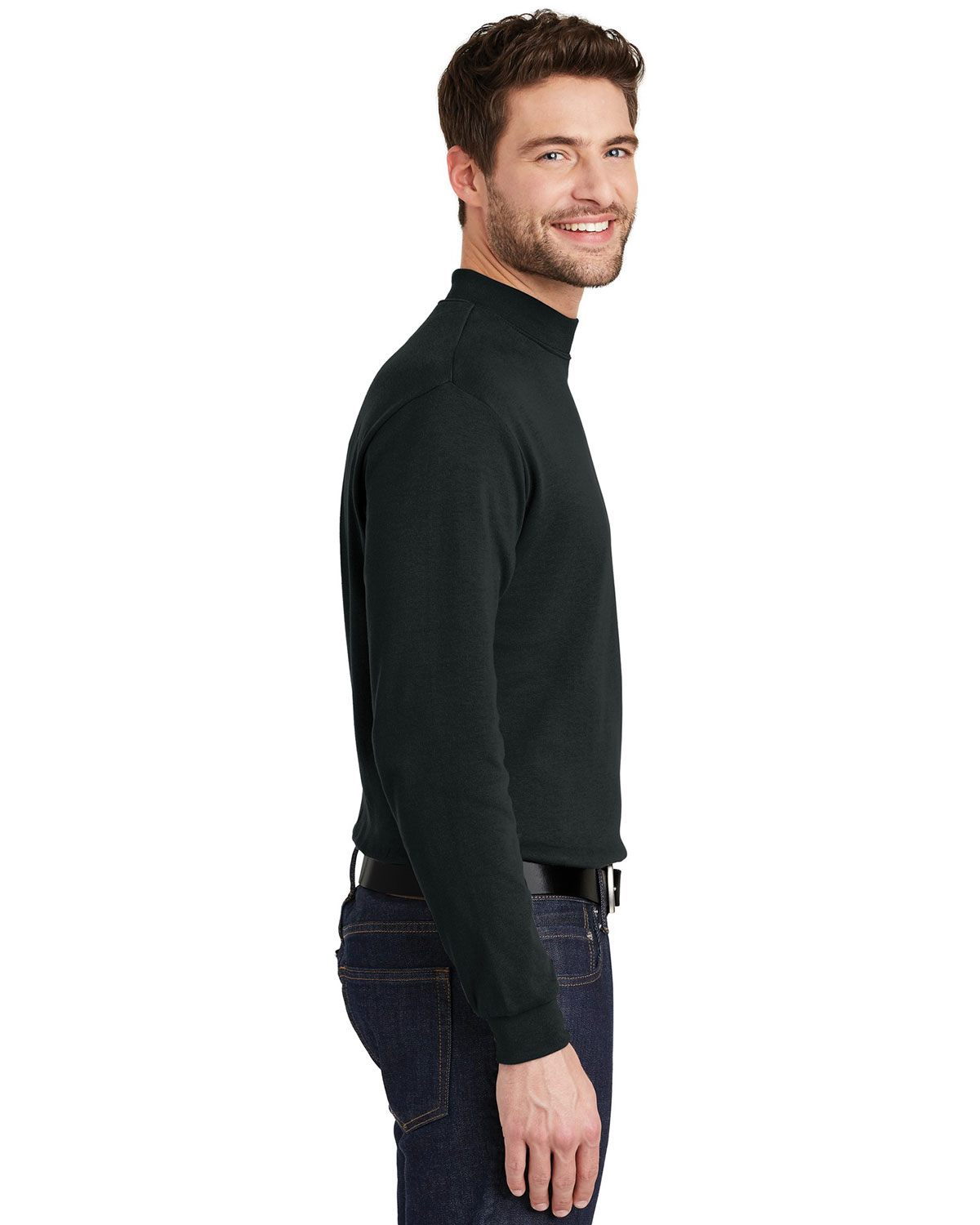 Port Authority K321 Interlock Knit Mock Turtleneck view 3