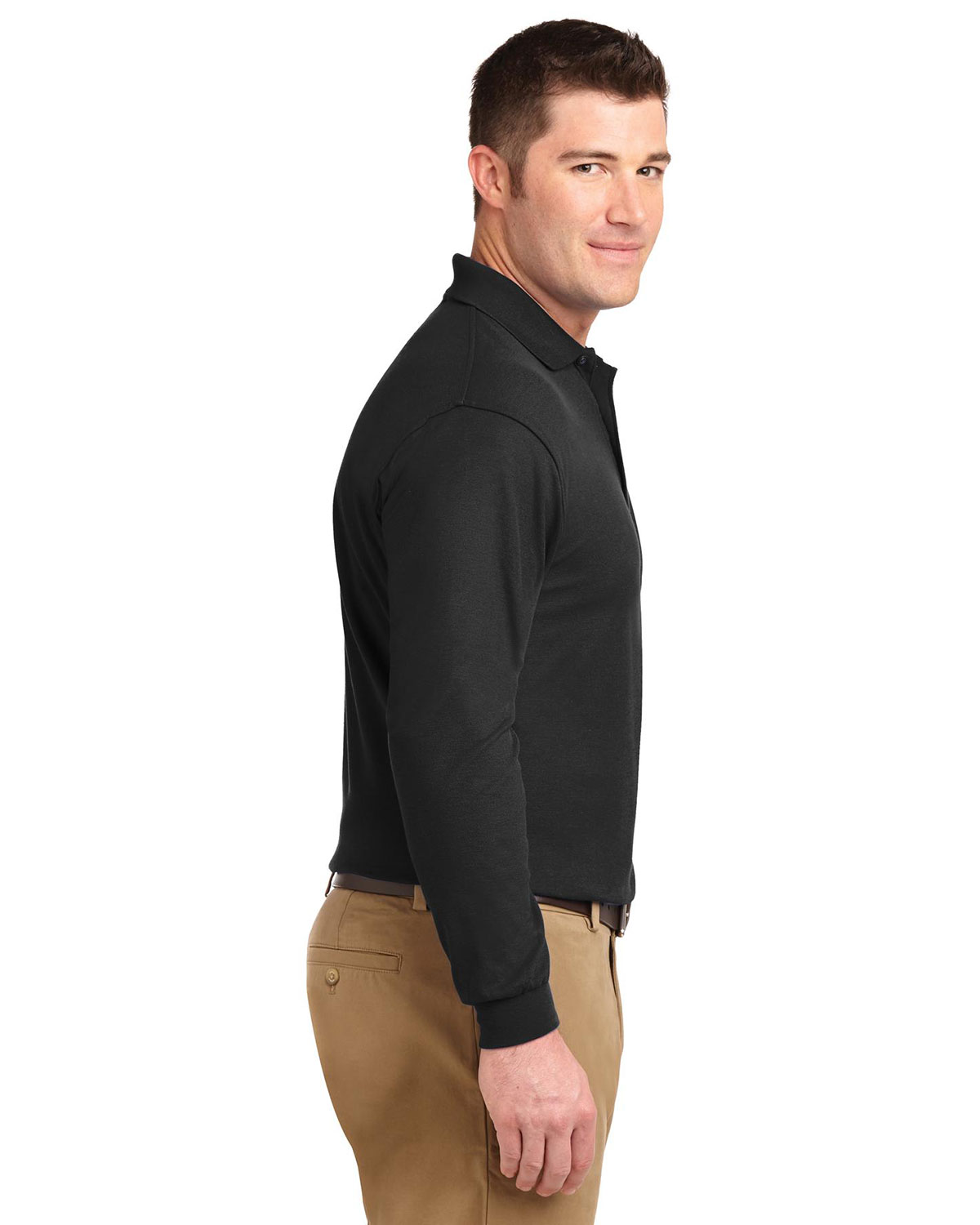 Port Authority K500LS Silk Touch Long Sleeve Polo view 3