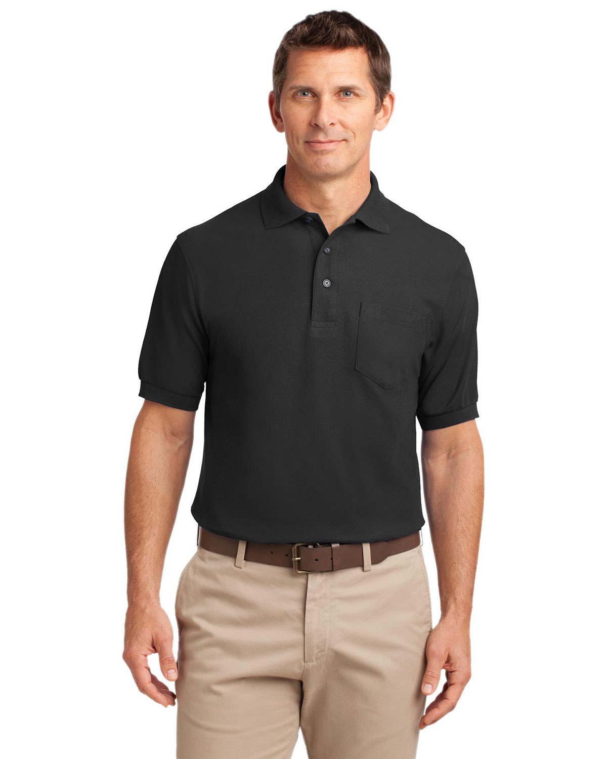 Port Authority K500P Silk Touch Polo with Pocket