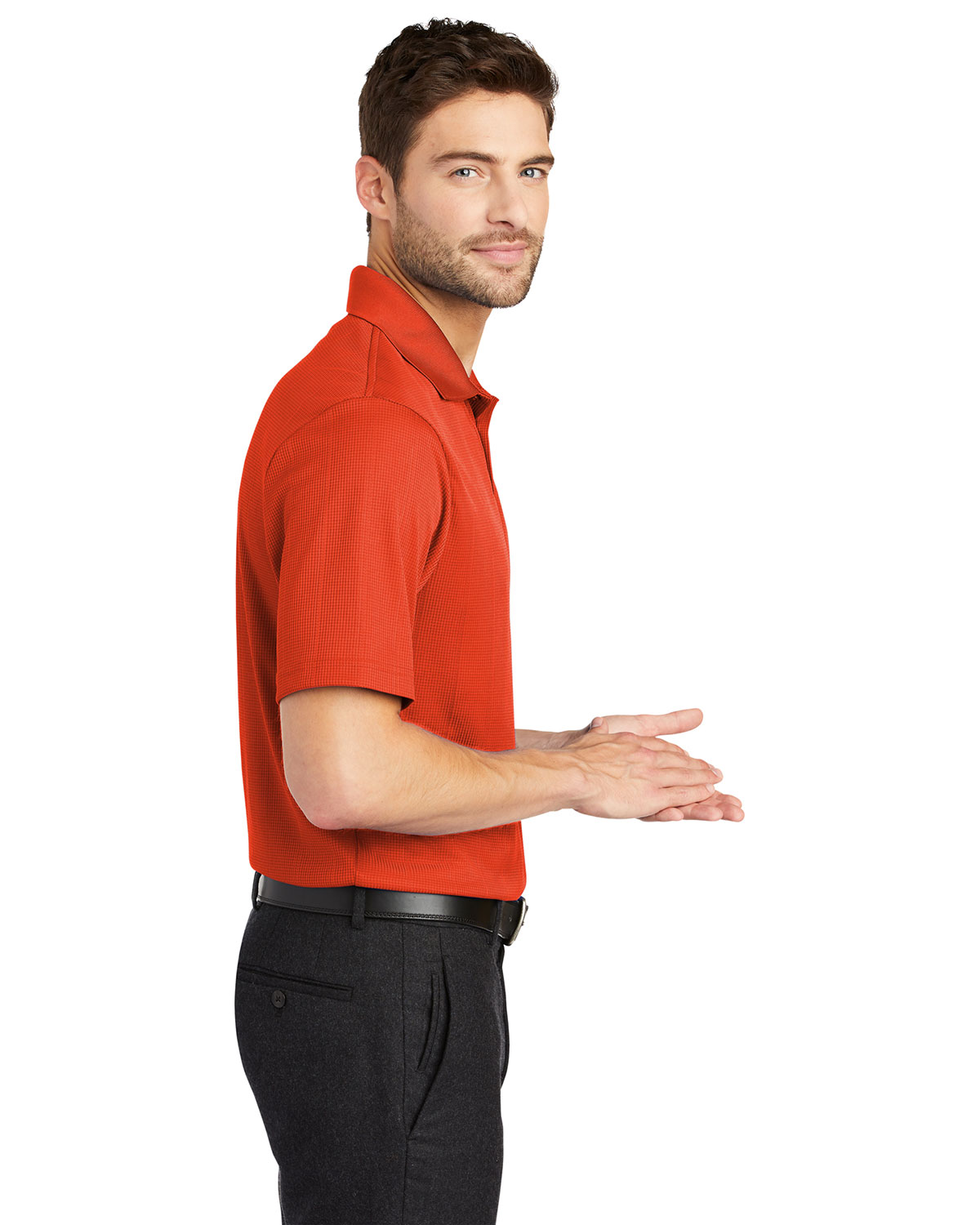 Port Authority K528 Performance Fine Jacquard Polo view 3
