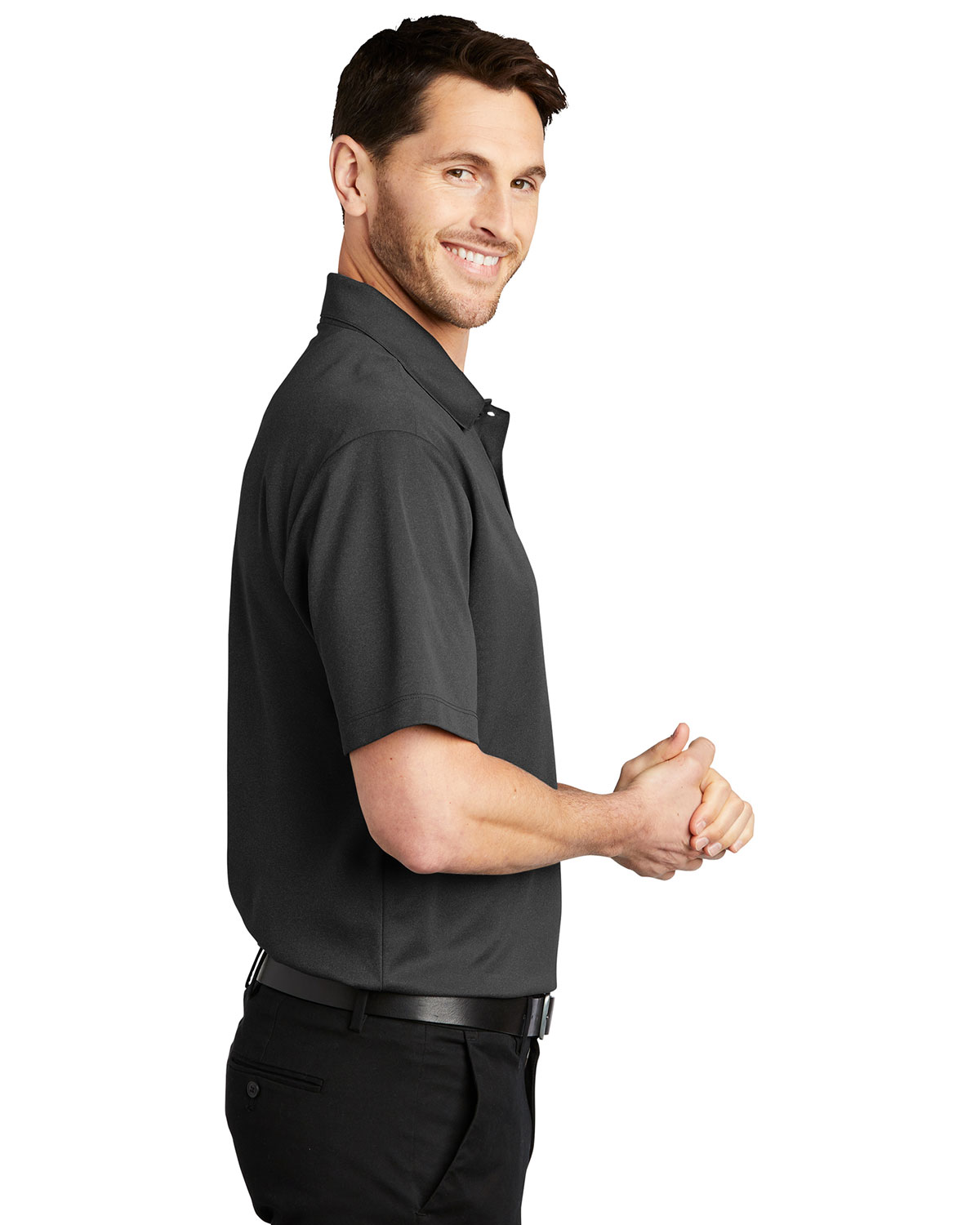 Port Authority K542 Heathered Silk Touch Performance Polo view 3