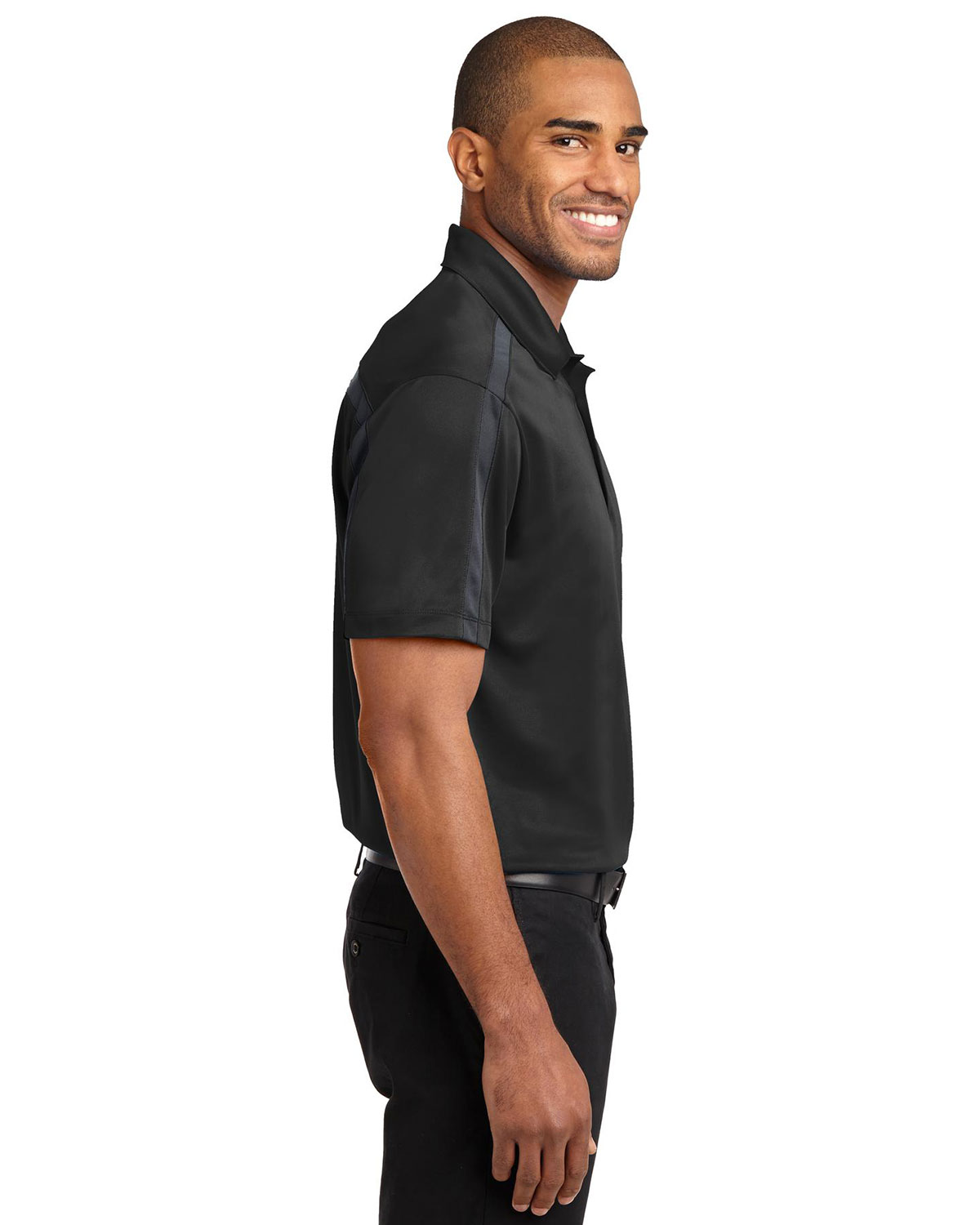 Port Authority K547 Silk Touch Performance Colorblock Stripe Polo view 3