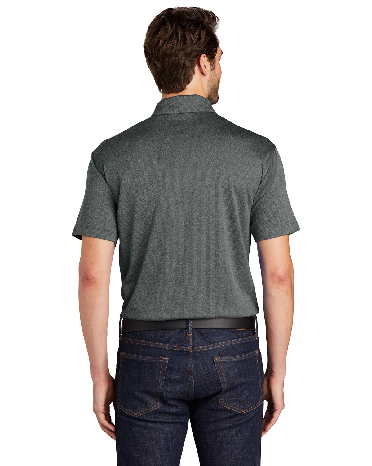 Port Authority K576 Trace Heather Polo view 2