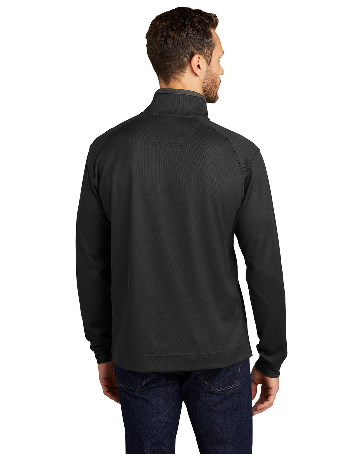 Port Authority K805 Vertical Texture 1/4-Zip Pullover view 2