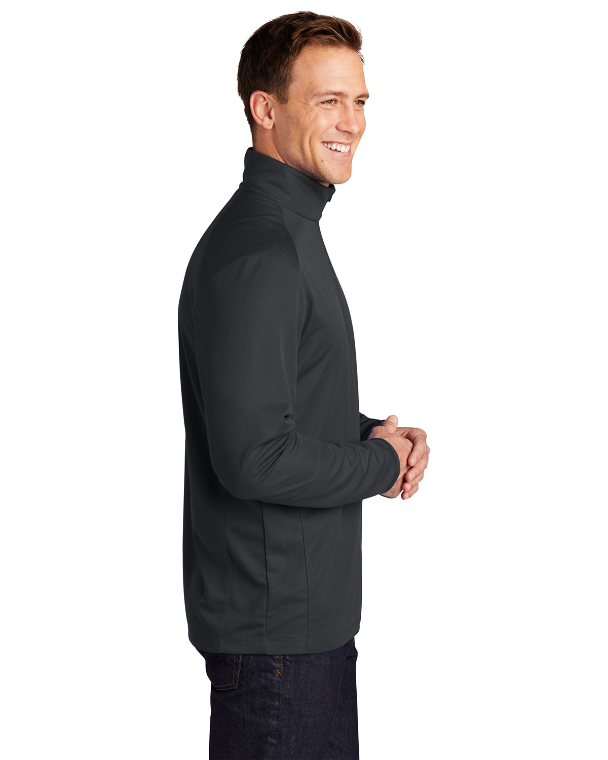 Port Authority K806 Pinpoint Mesh 1/2-Zip view 3