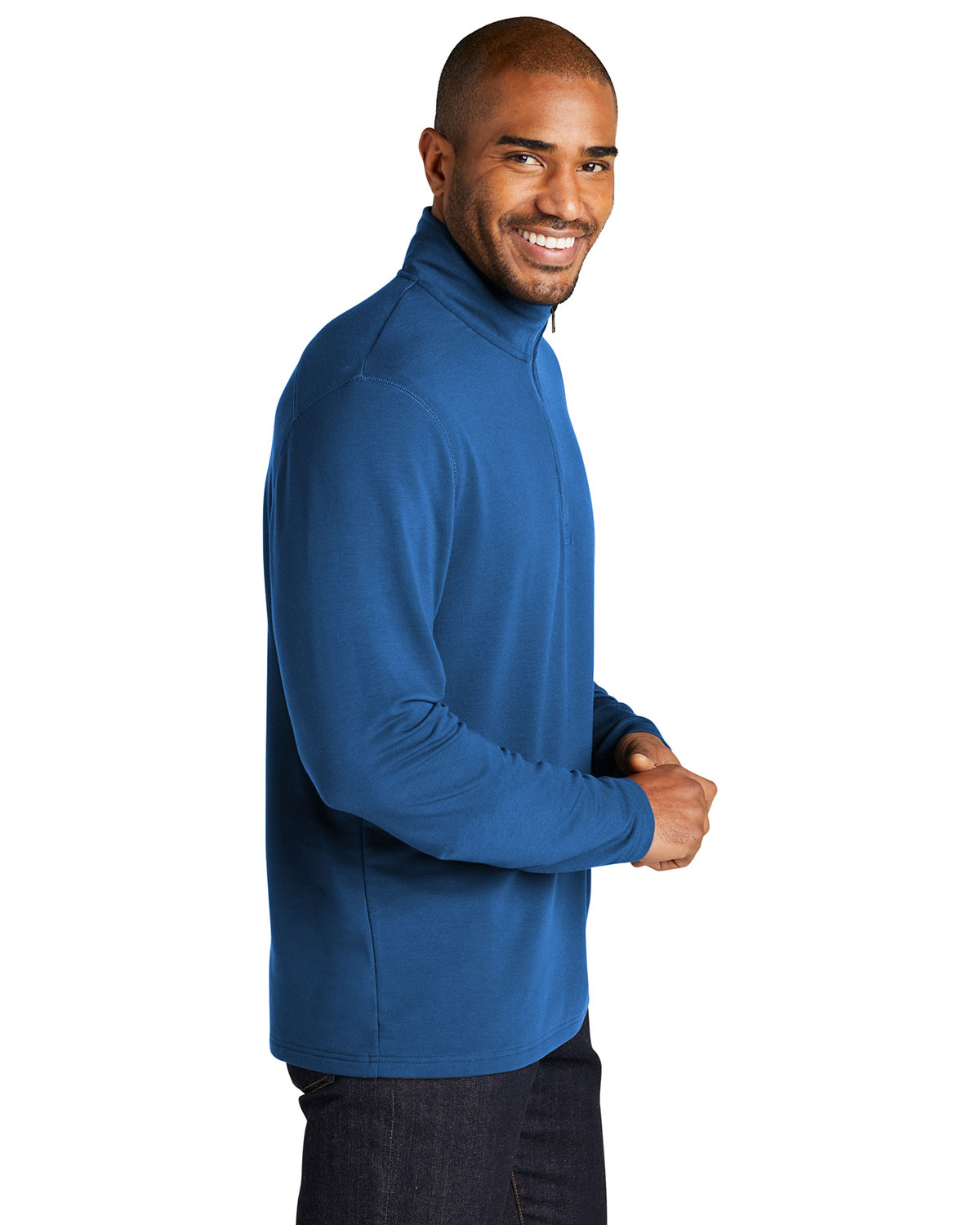 Port Authority K825 Microterry 1/4-Zip Pullover view 3