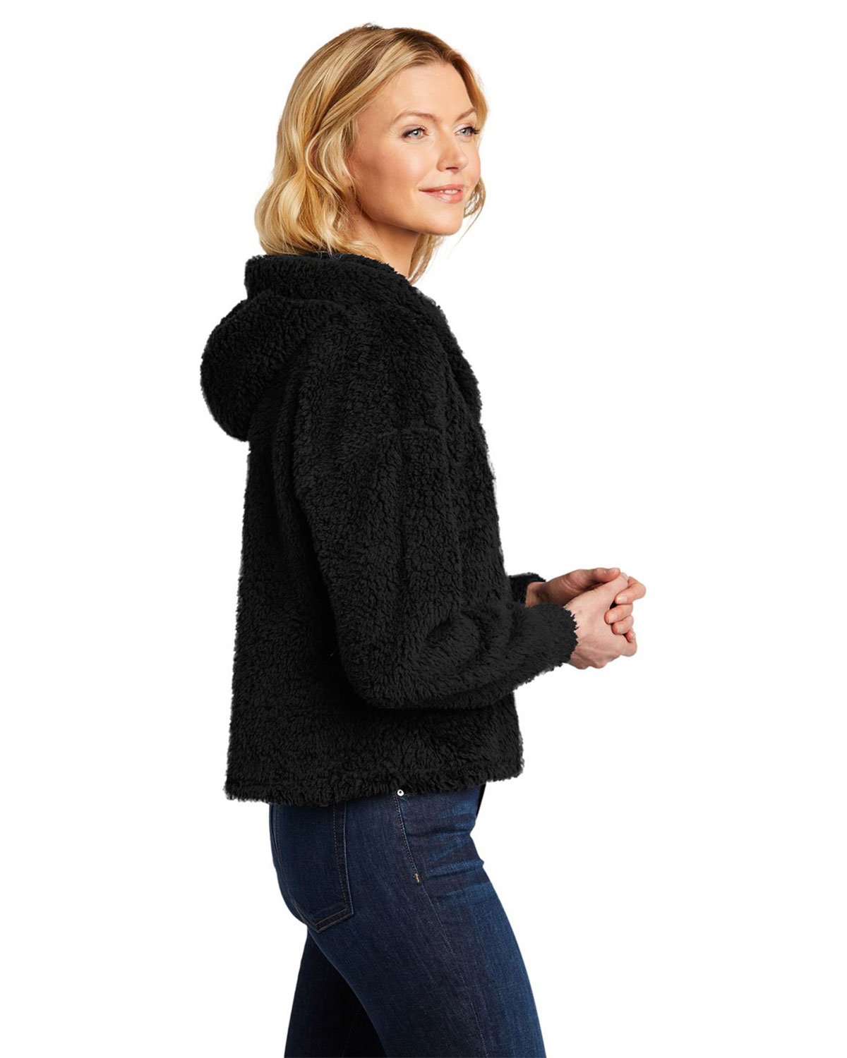 Port Authority L132 Women's Cozy Fleece Hoodie view 3