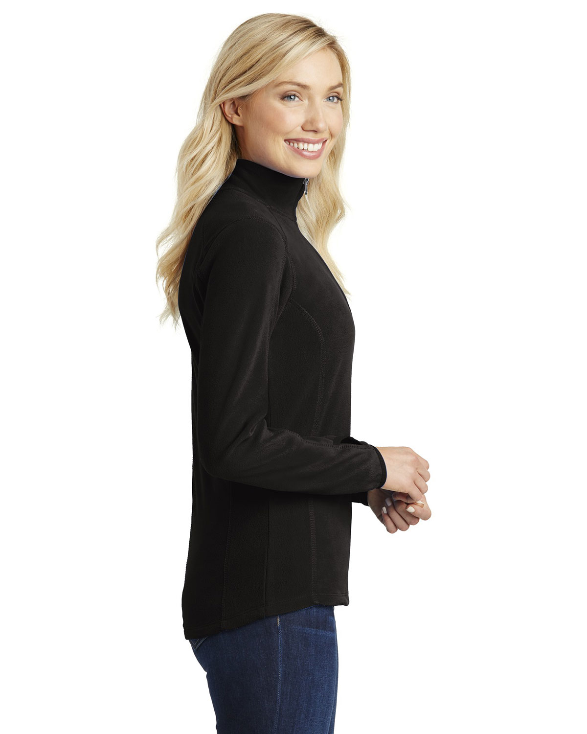 Port Authority L224 Women's Microfleece 1/2-Zip Pullover view 3