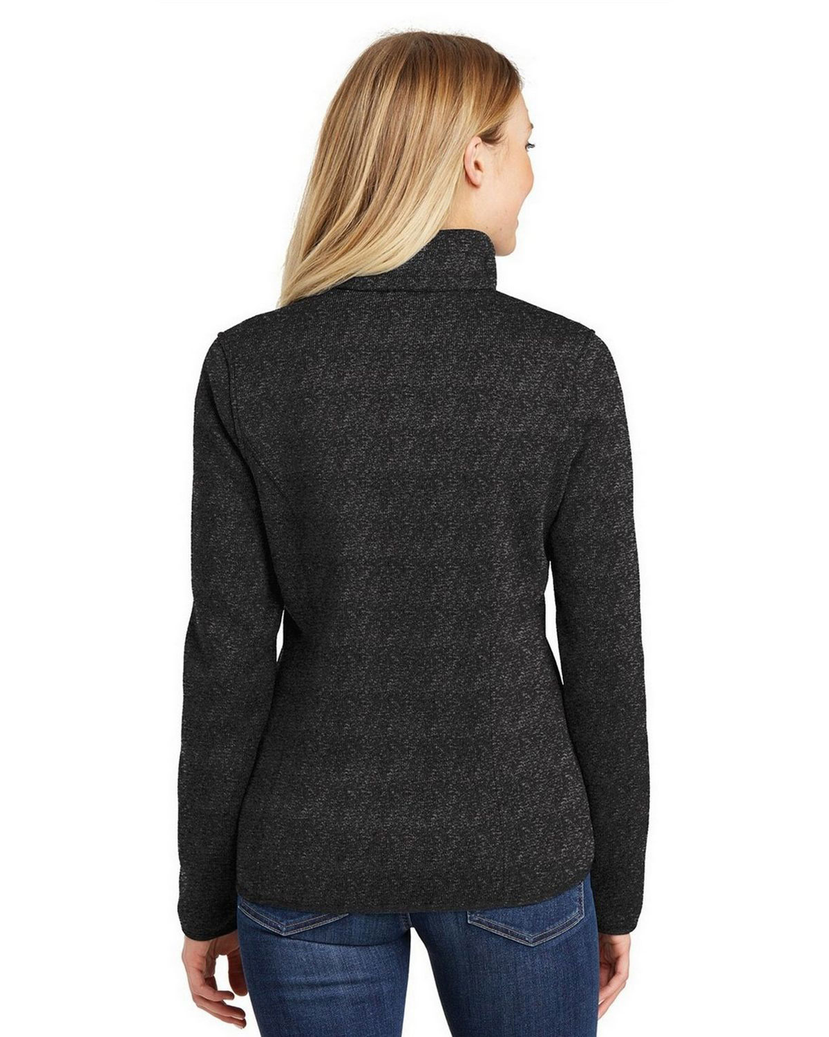Port Authority L232 Women's Sweater Fleece Jacket view 2