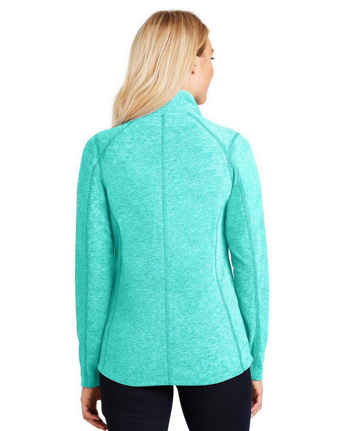 Port Authority L235 Women's Heather Microfleece Full-Zip Jacket view 2