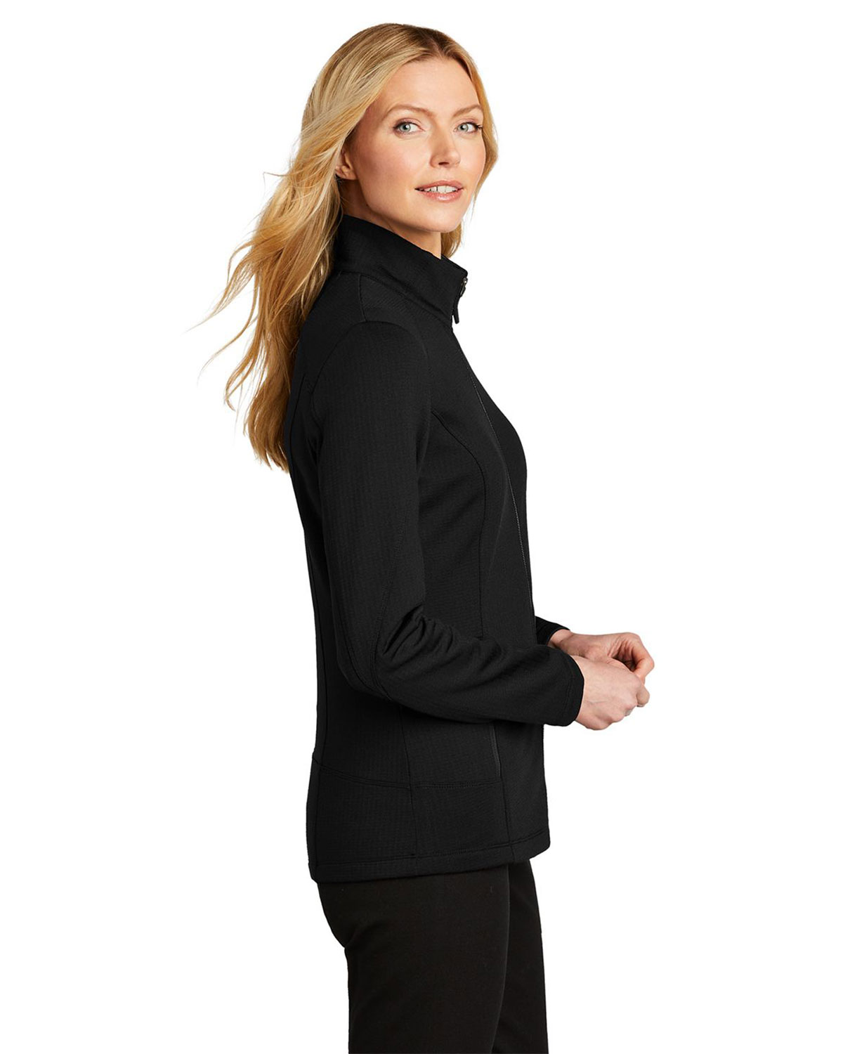 Port Authority L239 Women's Grid Fleece Jacket view 3