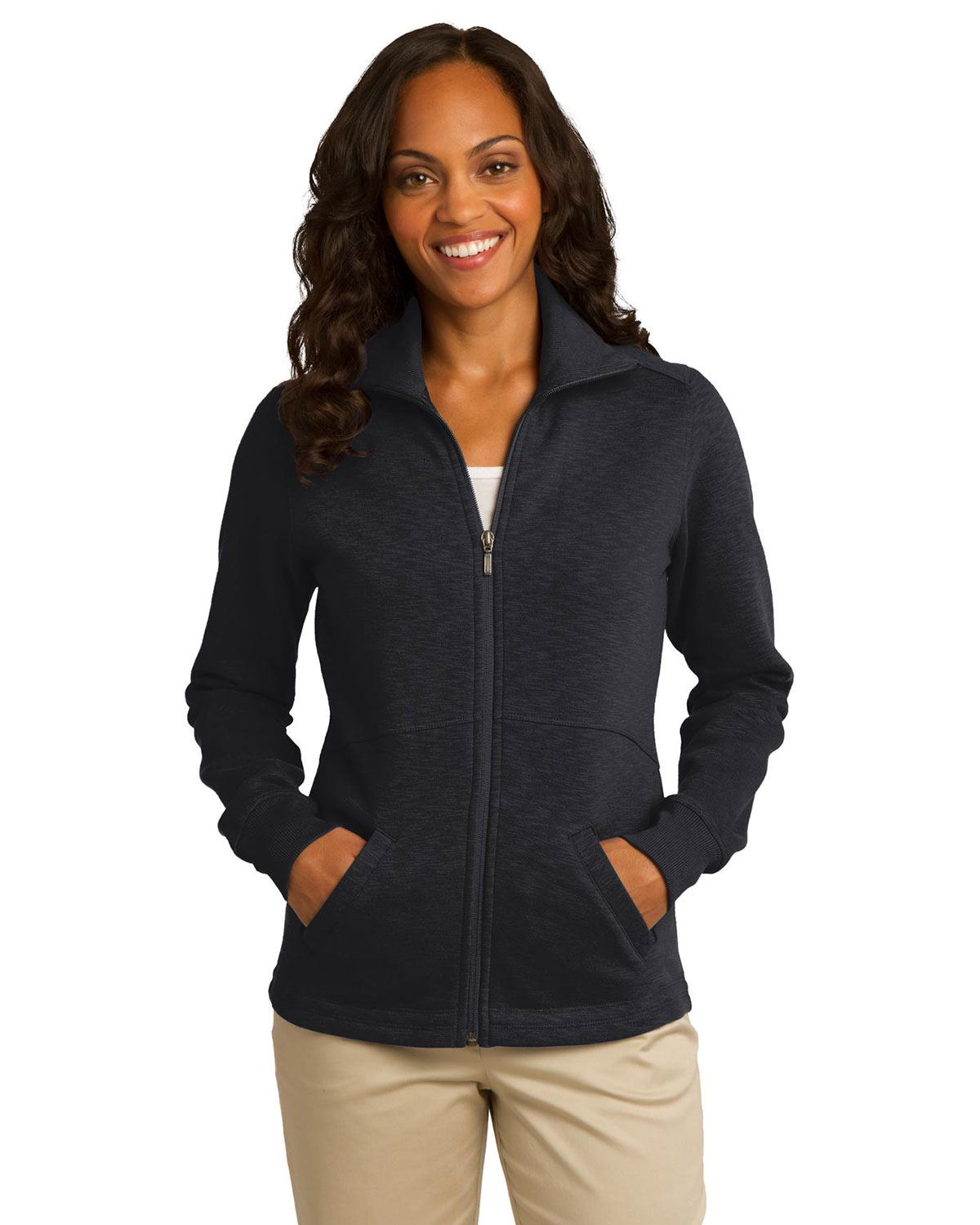 Port Authority L293 Women's Slub Fleece Full-Zip Jacket