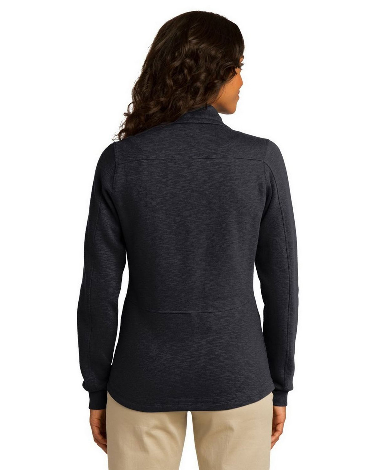 Port Authority L293 Women's Slub Fleece Full-Zip Jacket view 2